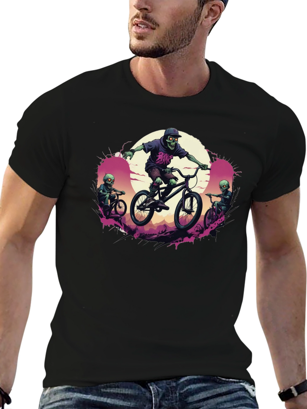 Zombie Biker Graphic Tee