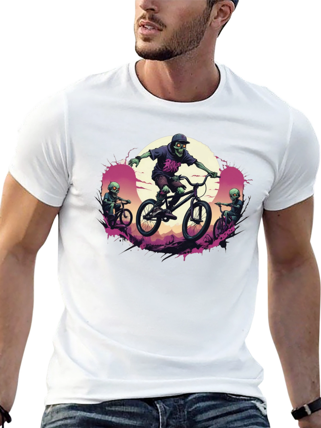 Zombie Biker Graphic Tee