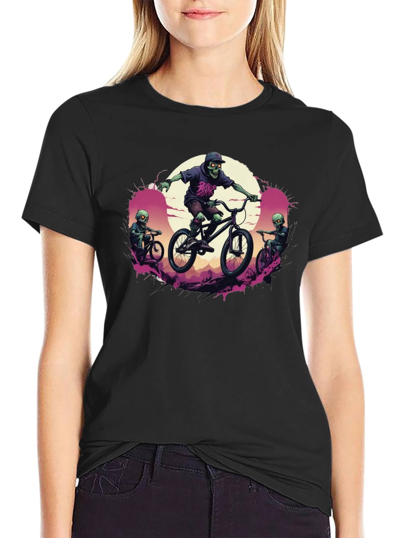 Zombie Biker Graphic Tee