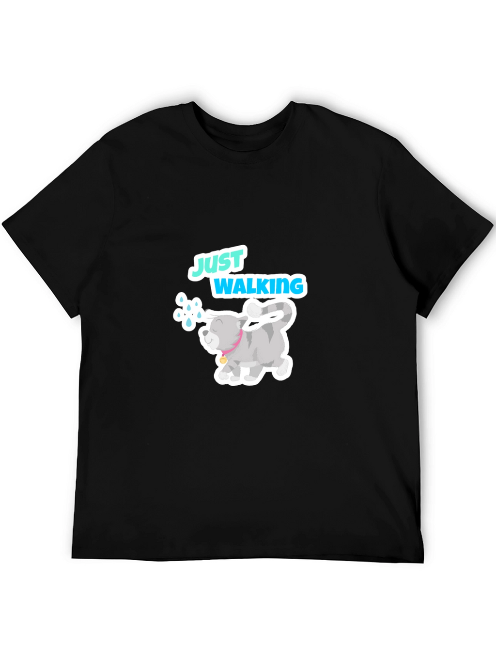 Just Walking Cat Graphic Tee