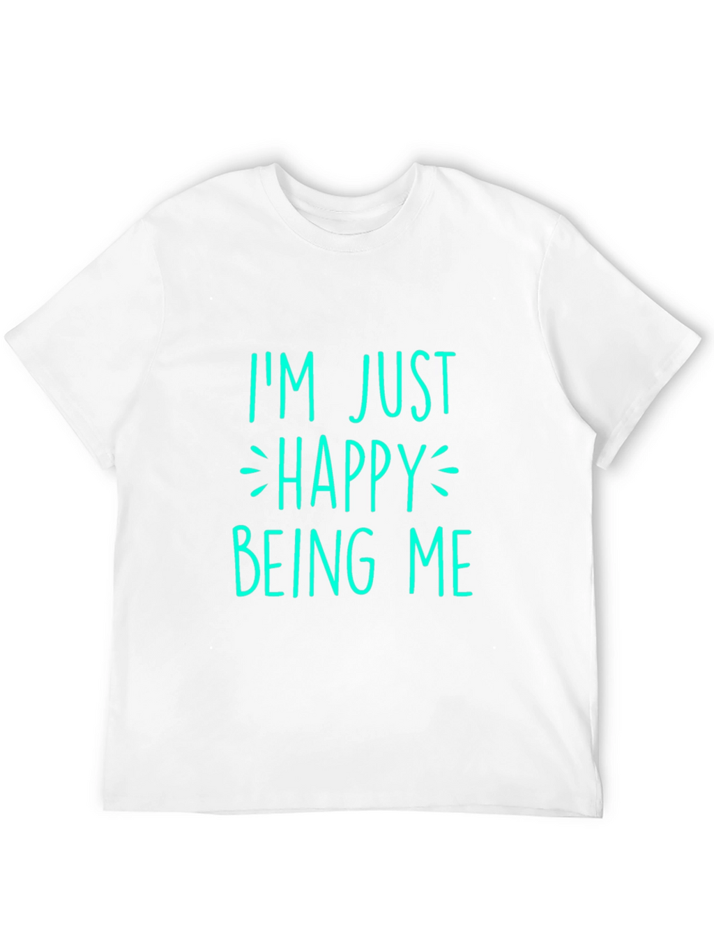 Happy Being Me Graphic Tee - Black Cotton T-Shirt