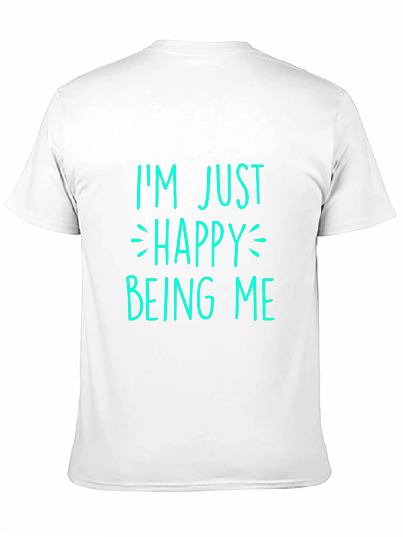 Happy Being Me Graphic Tee - Black Cotton T-Shirt
