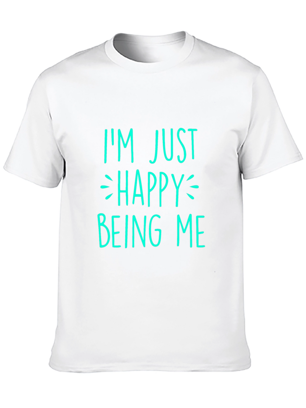 Happy Being Me Graphic Tee - Black Cotton T-Shirt