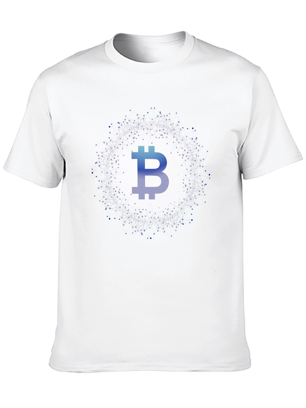 Bitcoin Crypto T-Shirt - Blue Gradient Design