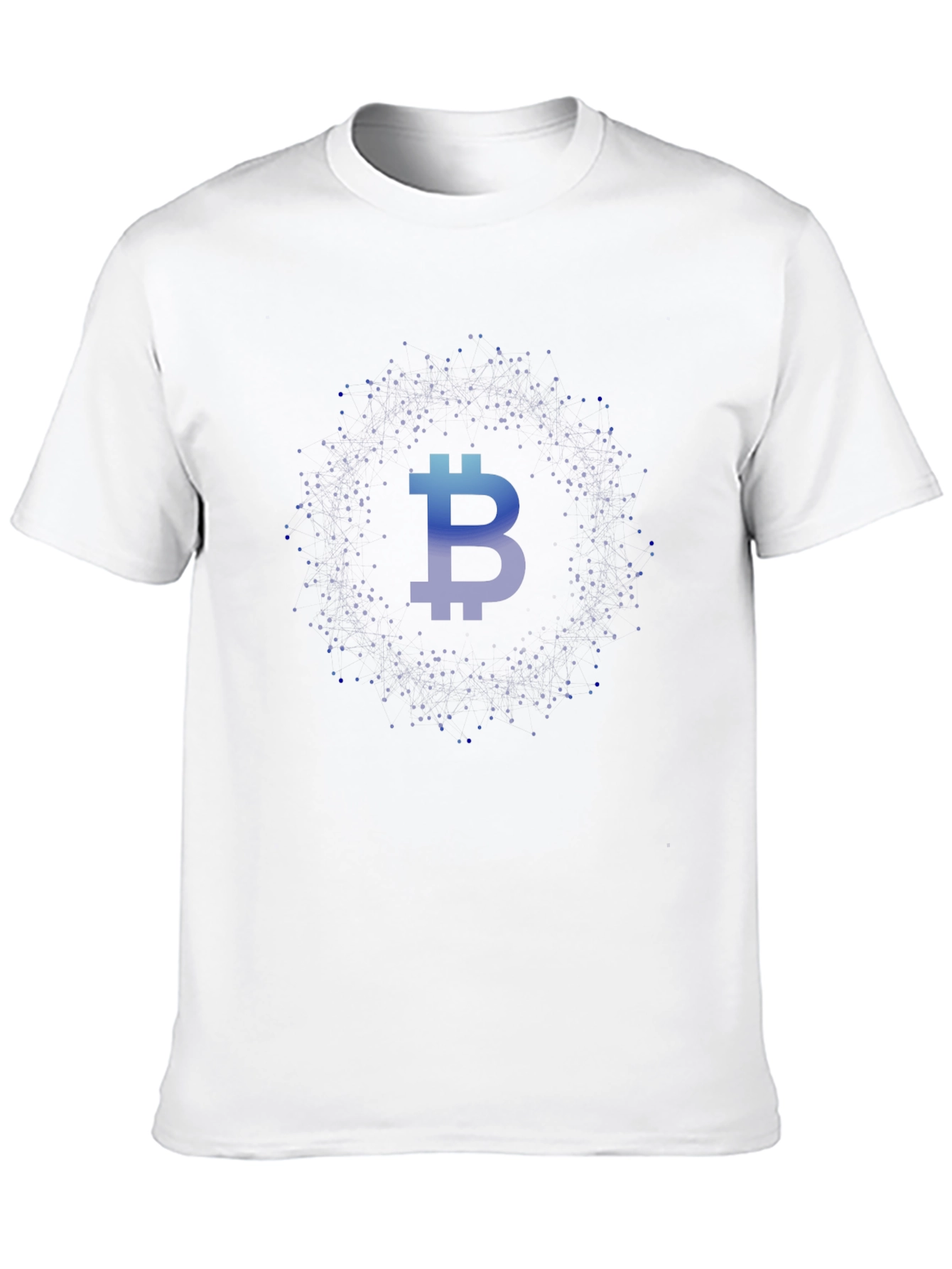 Bitcoin Crypto T-Shirt - Blue Gradient Design