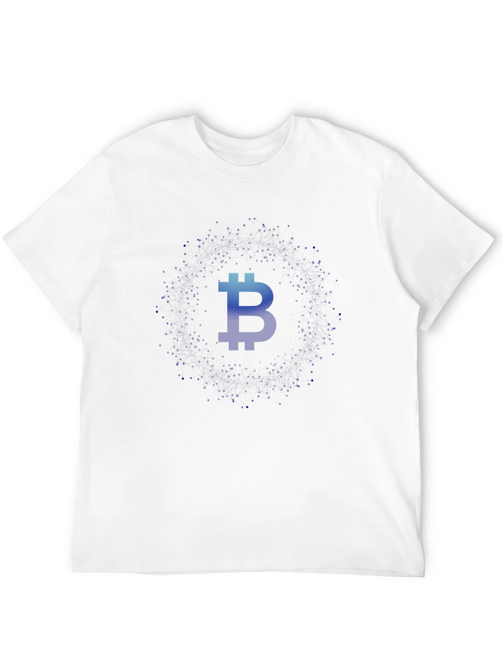 Bitcoin Crypto T-Shirt - Blue Gradient Design