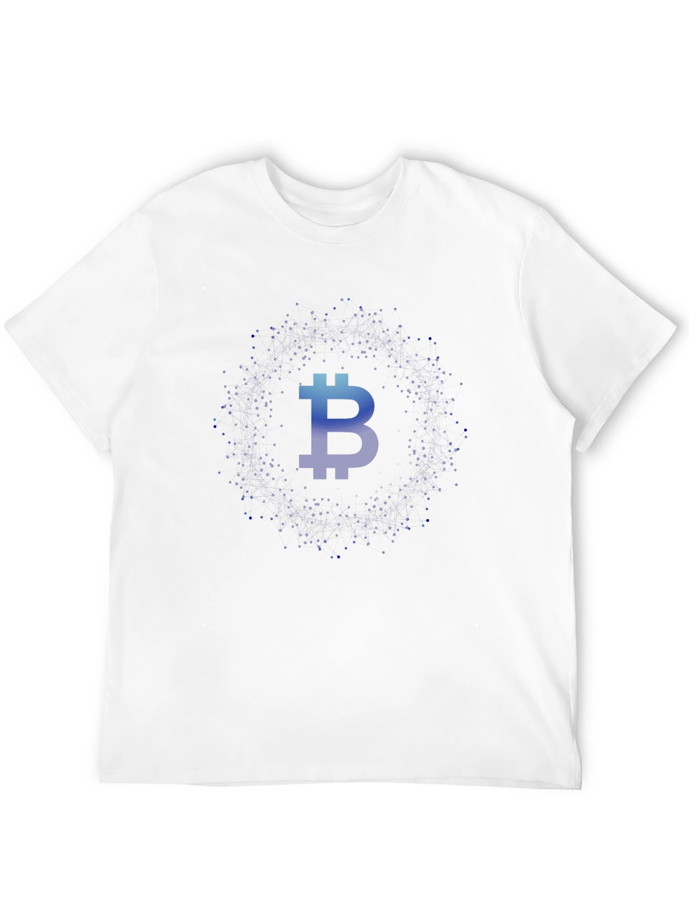 Bitcoin Crypto T-Shirt - Blue Gradient Design