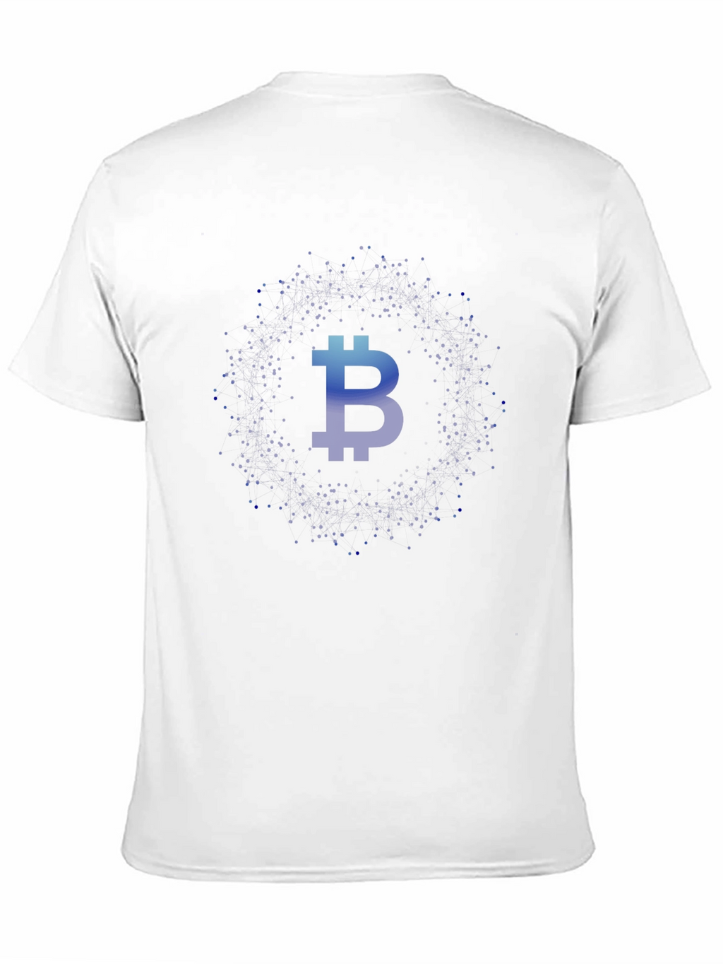 Bitcoin Crypto T-Shirt - Blue Gradient Design