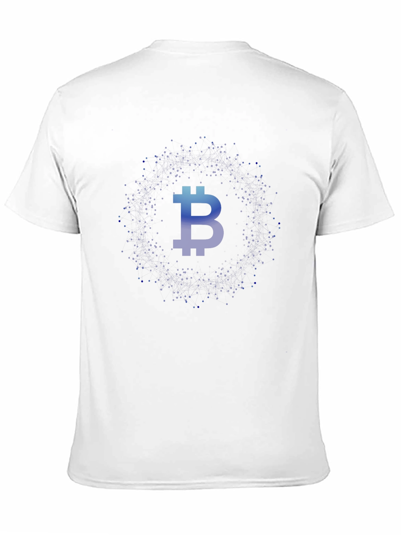 Bitcoin Crypto T-Shirt - Blue Gradient Design
