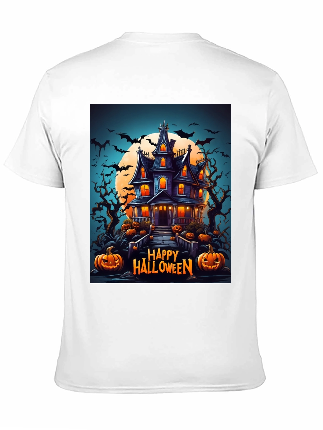Happy Halloween Haunted House Graphic Tee