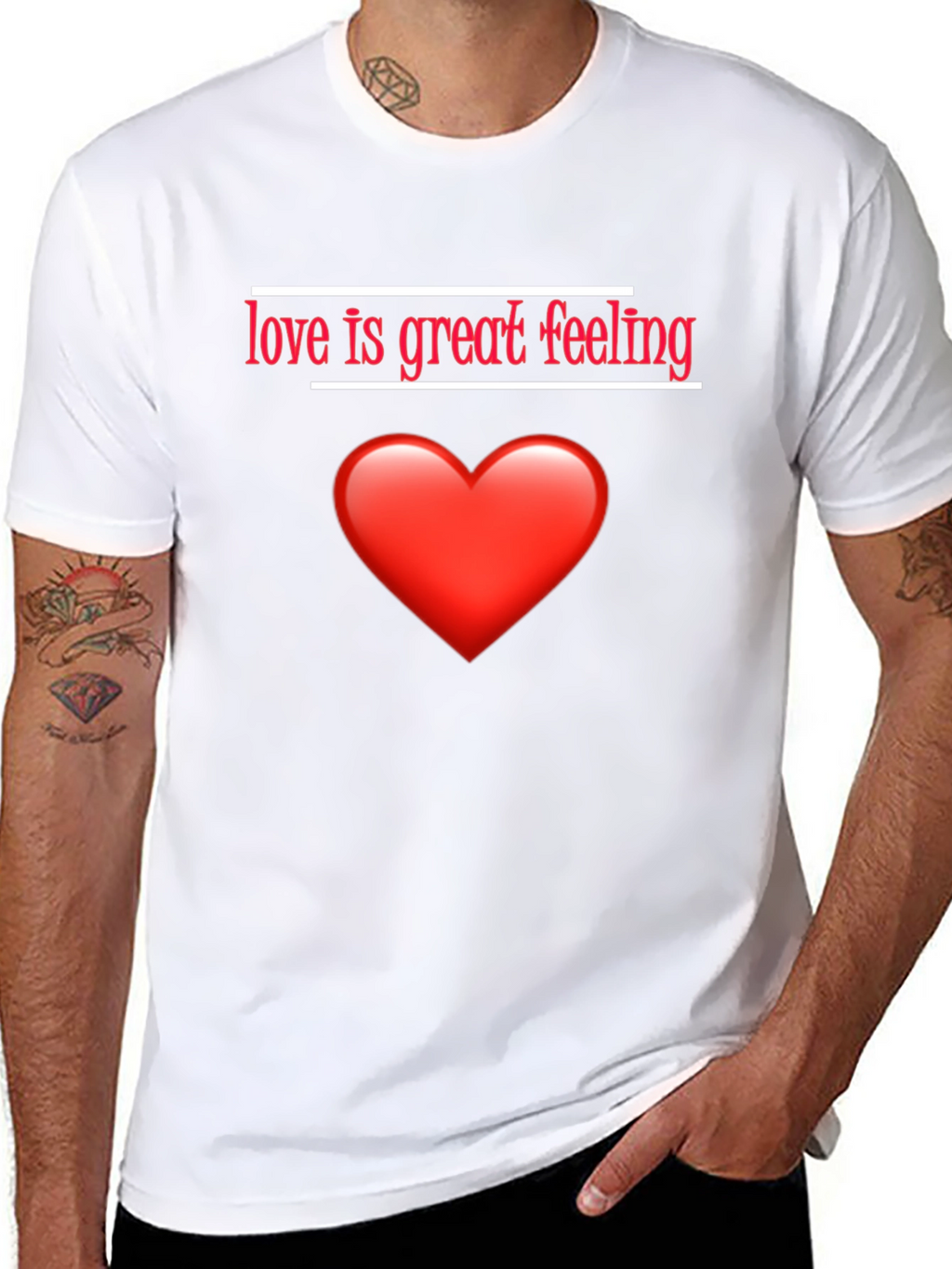 Love is Great Feeling Black T-Shirt