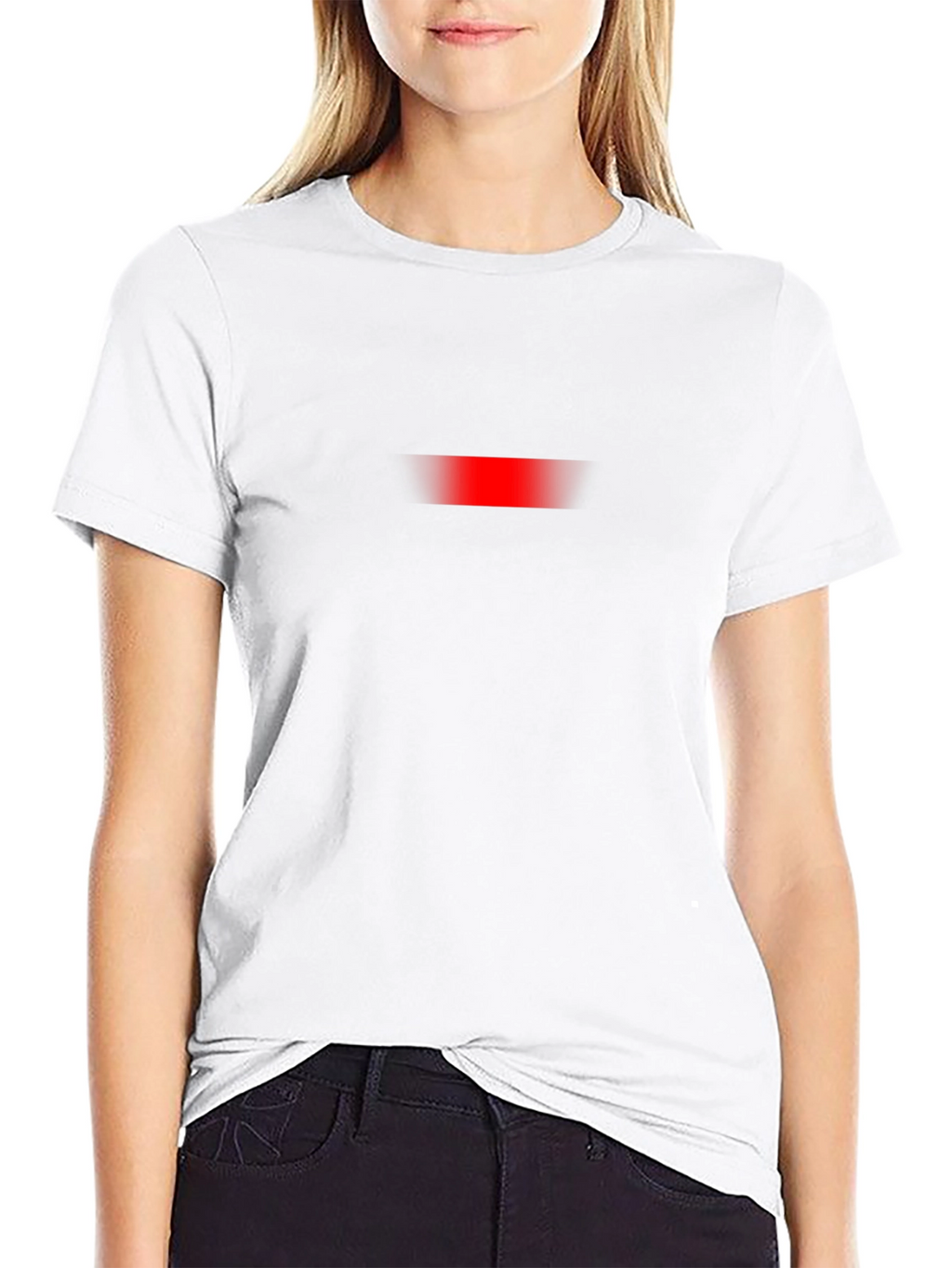 Mens Black T-Shirt with Subtle Red Accent