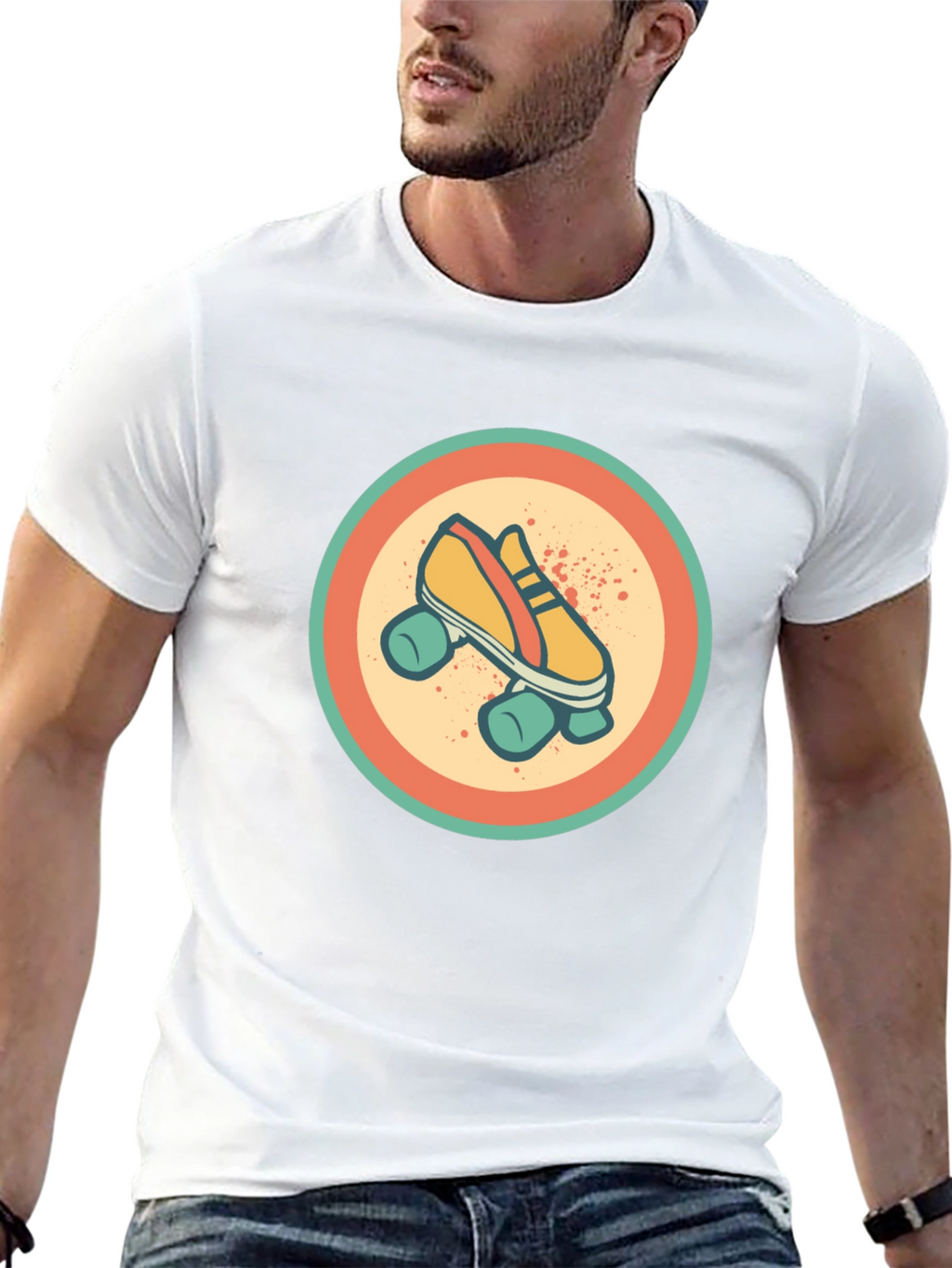Retro Roller Skate Graphic Tee