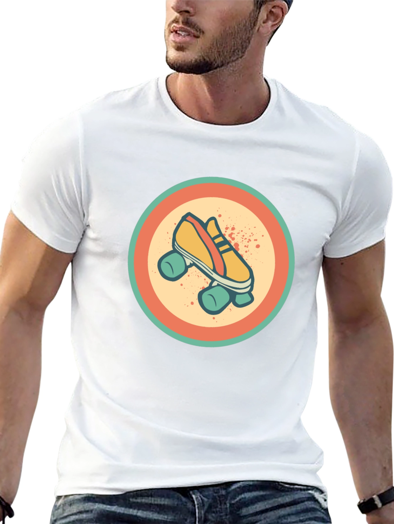 Retro Roller Skate Graphic Tee