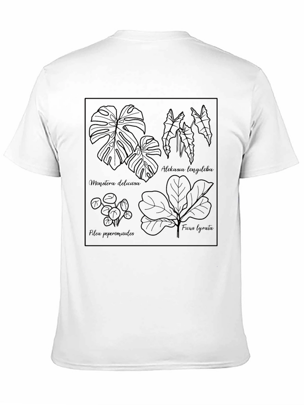 Botanical Line Art Tee - Stylish Plant Lover Shirt