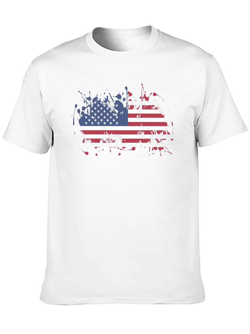 USA Flag Splatter Print Tee