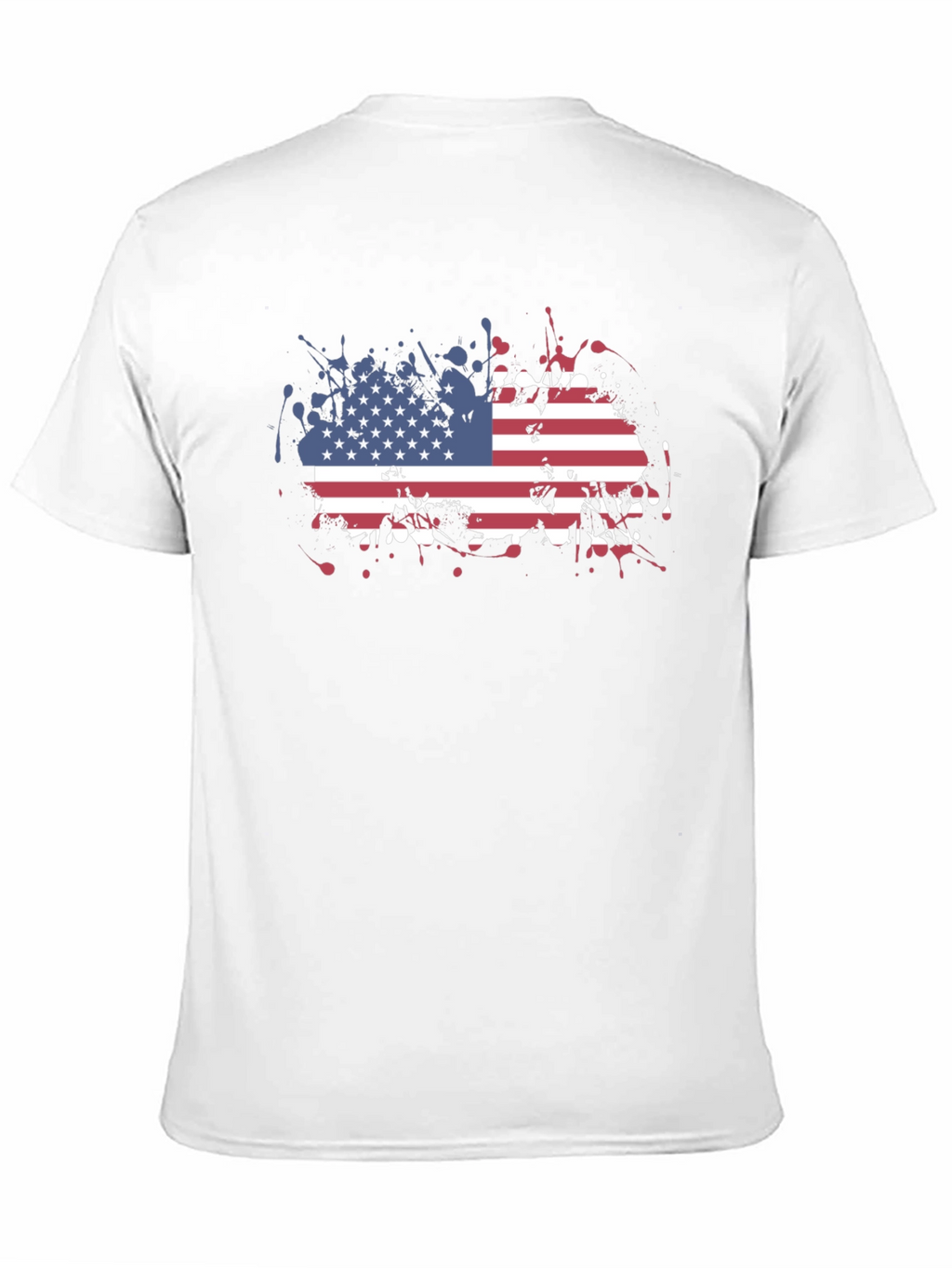 USA Flag Splatter Print Tee