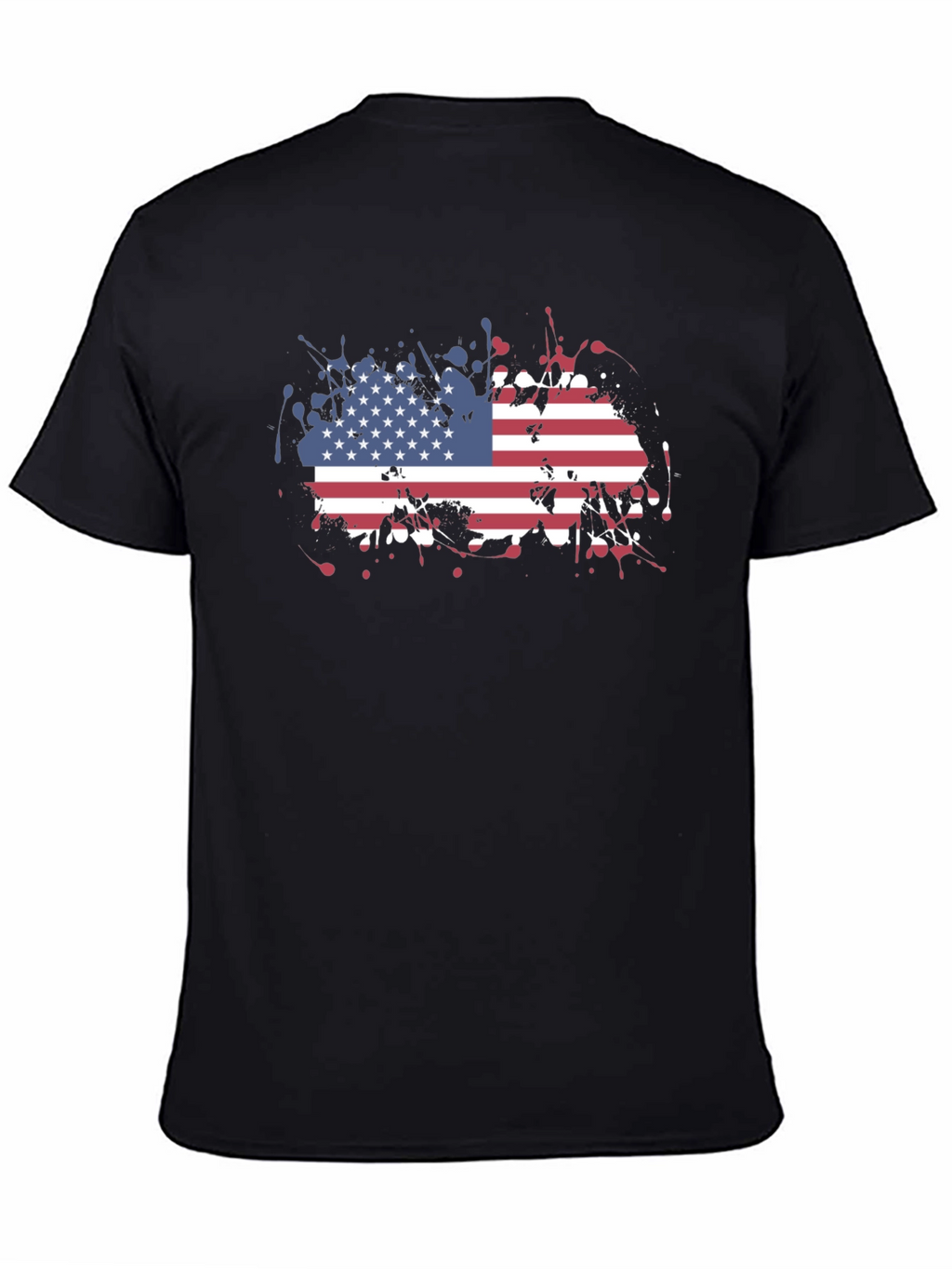 USA Flag Splatter Print Tee