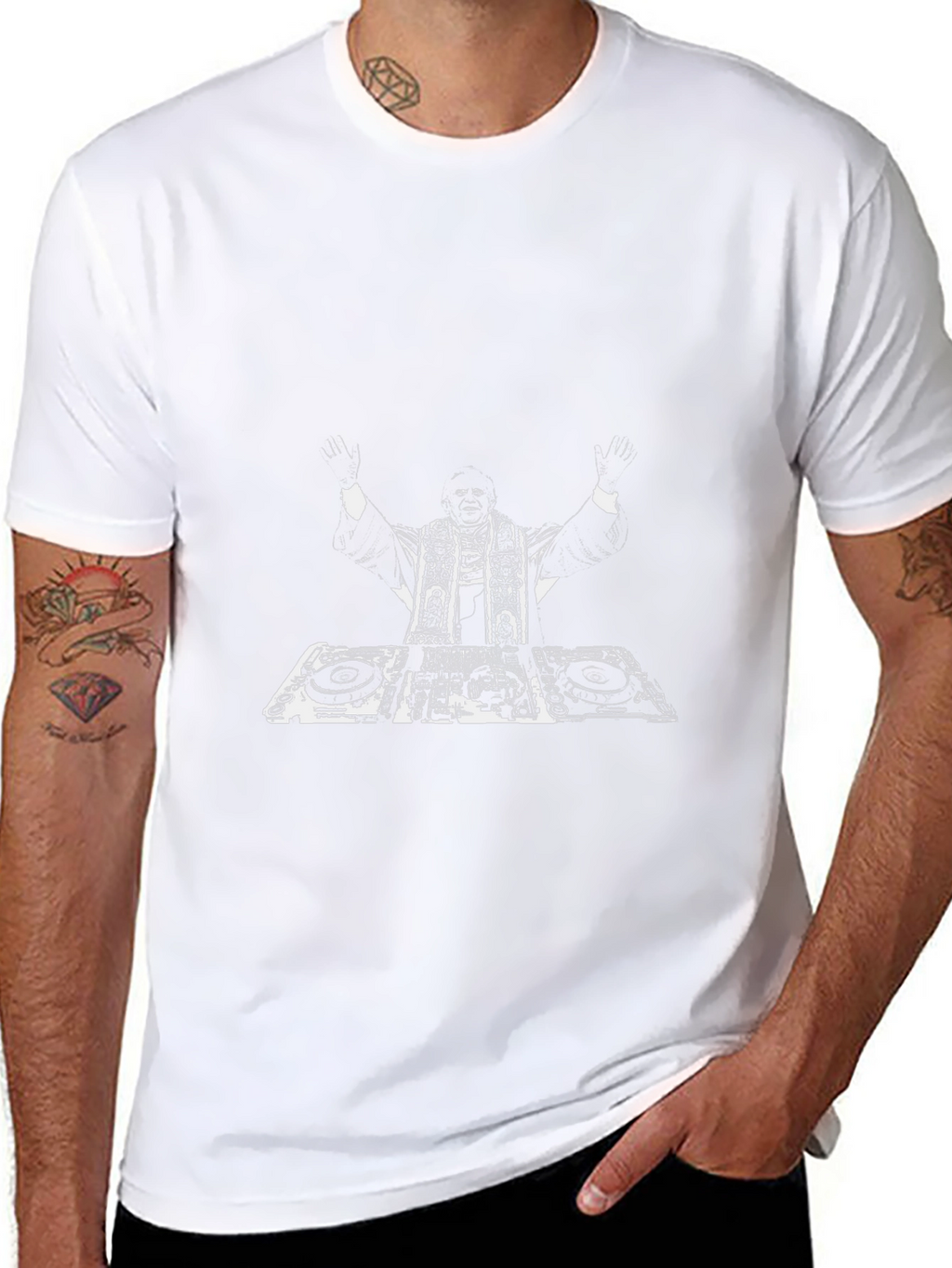 DJ Graphic Tee - Black Cotton T-Shirt