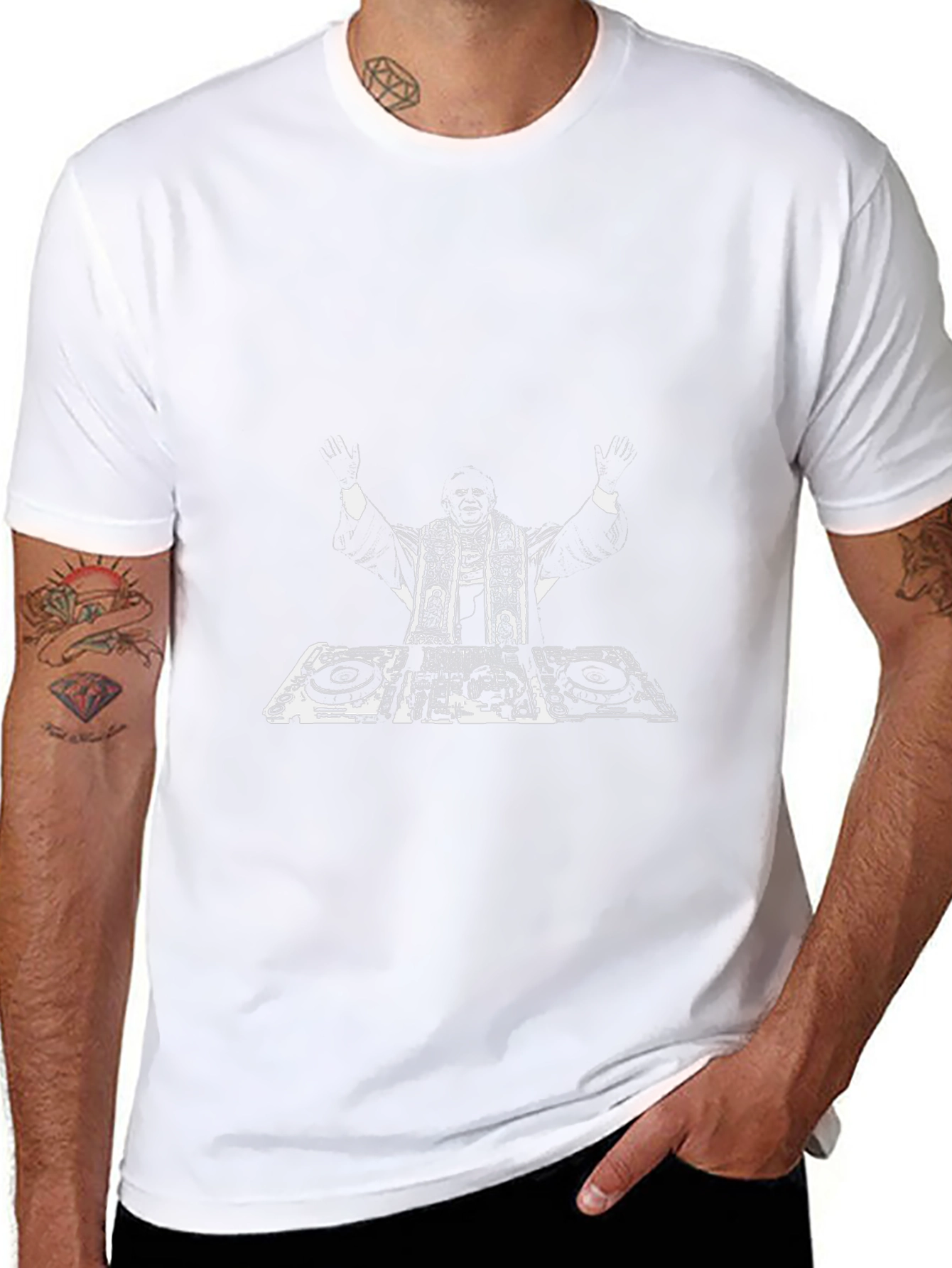 DJ Graphic Tee - Black Cotton T-Shirt