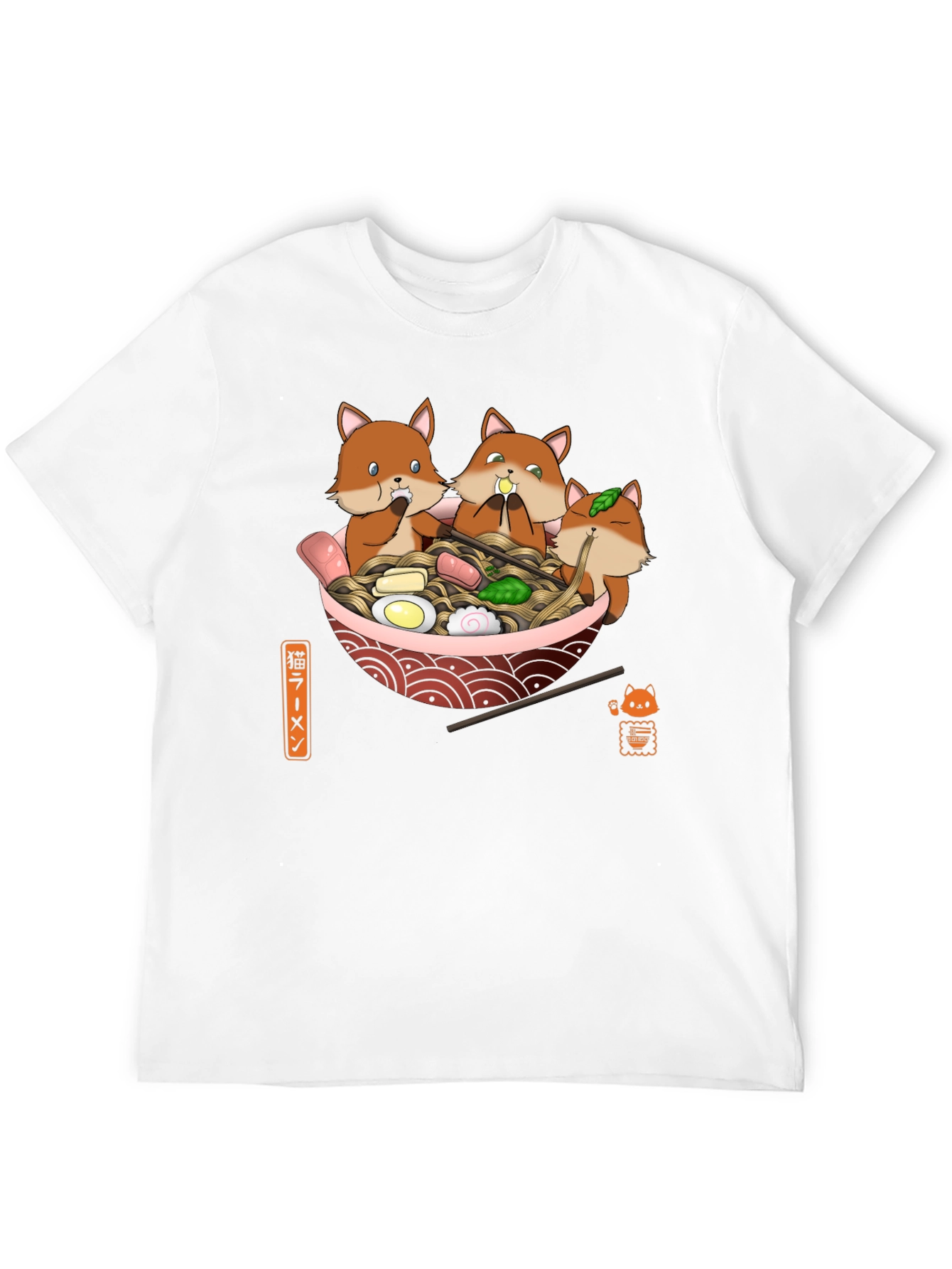 Fox Ramen T-Shirt: Cute Cartoon Graphic Tee