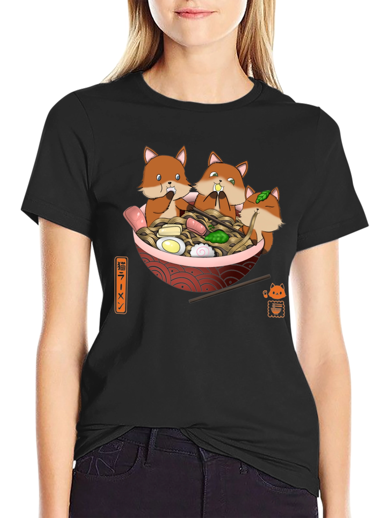 Fox Ramen T-Shirt: Cute Cartoon Graphic Tee