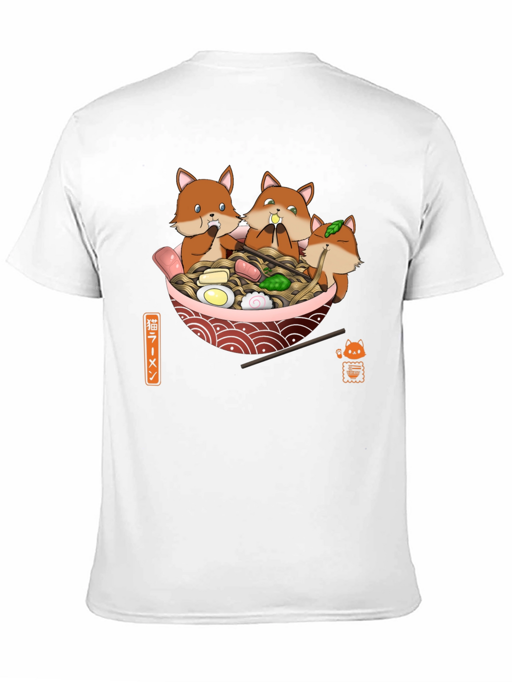 Fox Ramen T-Shirt: Cute Cartoon Graphic Tee