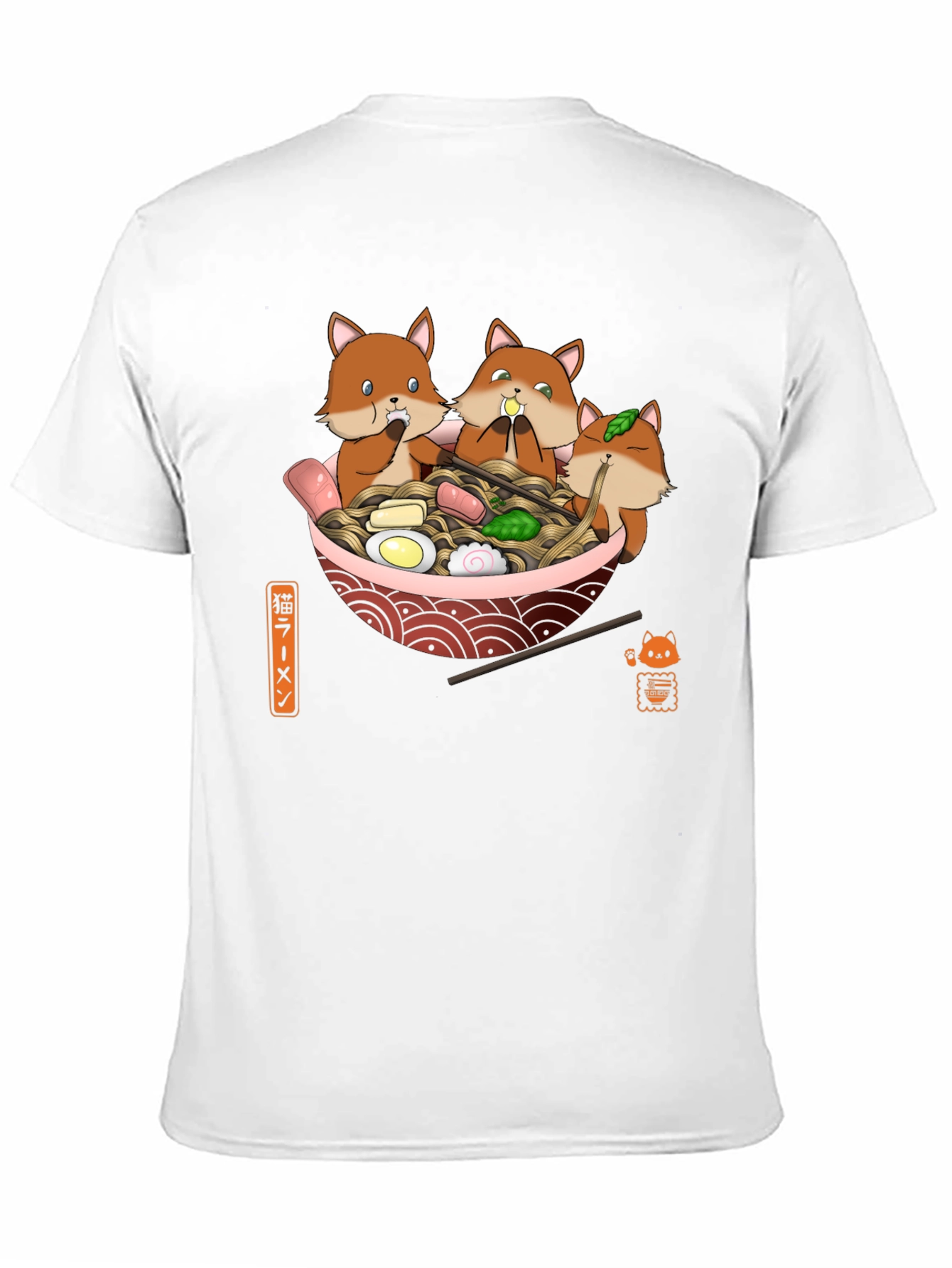 Fox Ramen T-Shirt: Cute Cartoon Graphic Tee