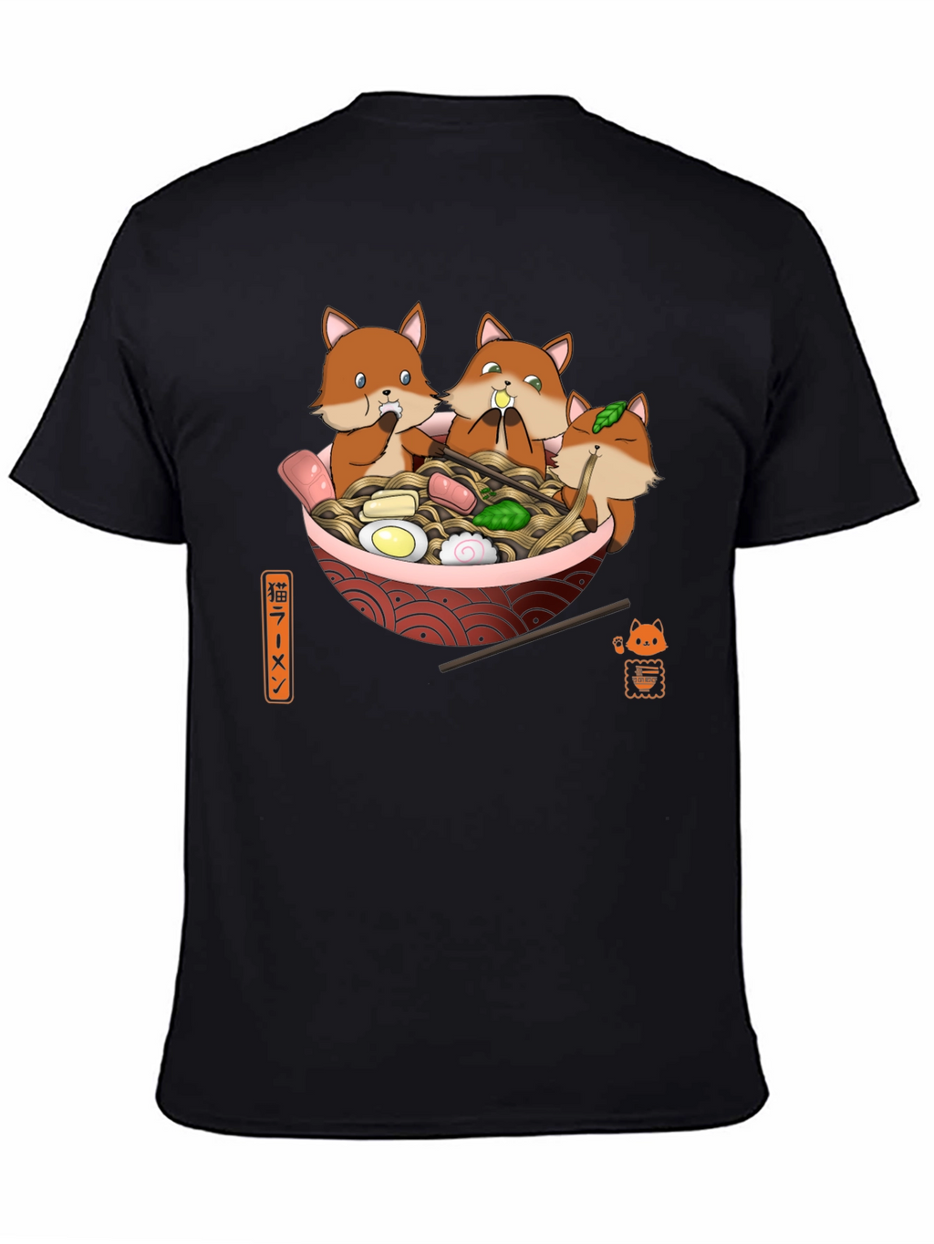 Fox Ramen T-Shirt: Cute Cartoon Graphic Tee