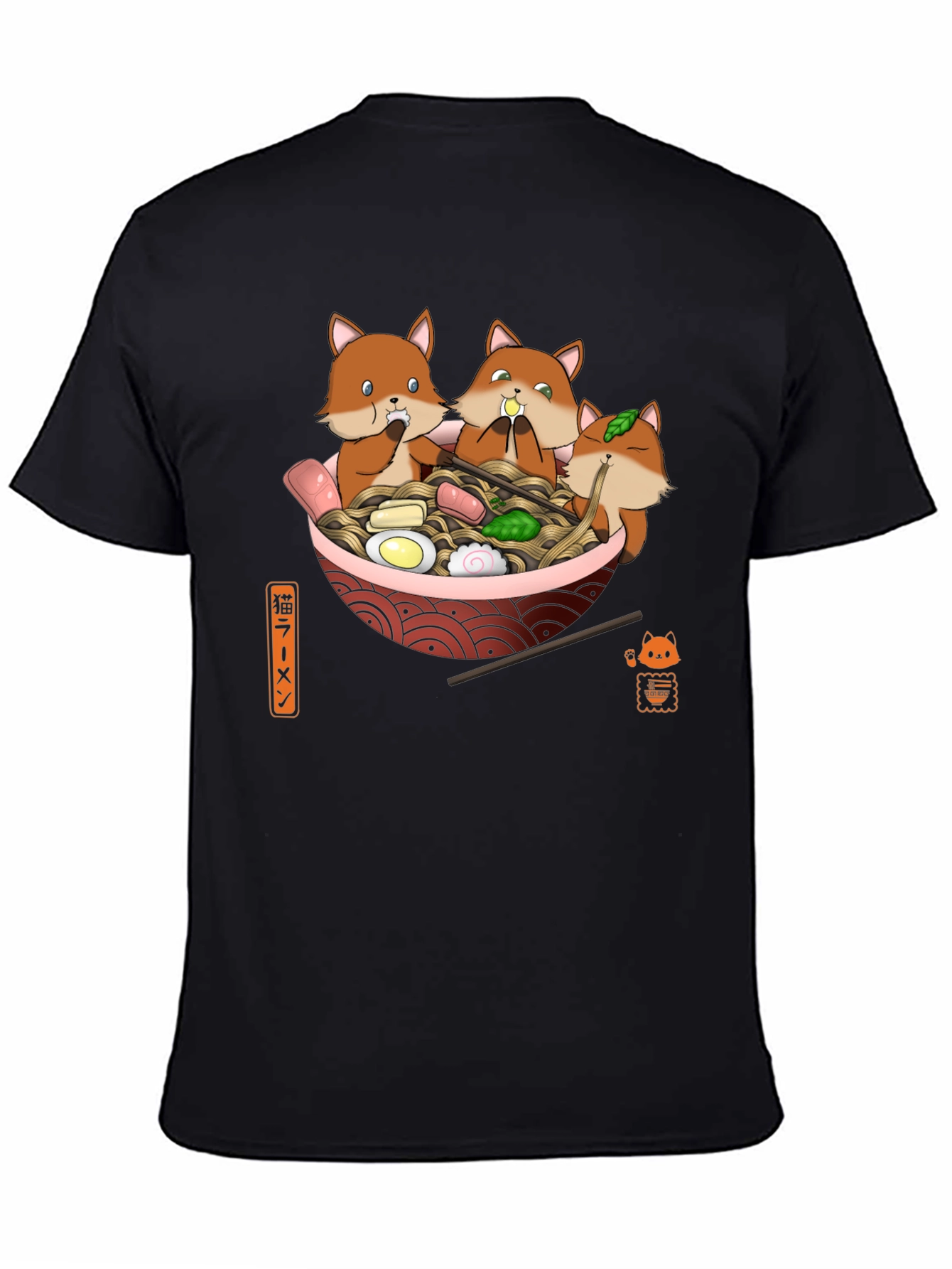 Fox Ramen T-Shirt: Cute Cartoon Graphic Tee