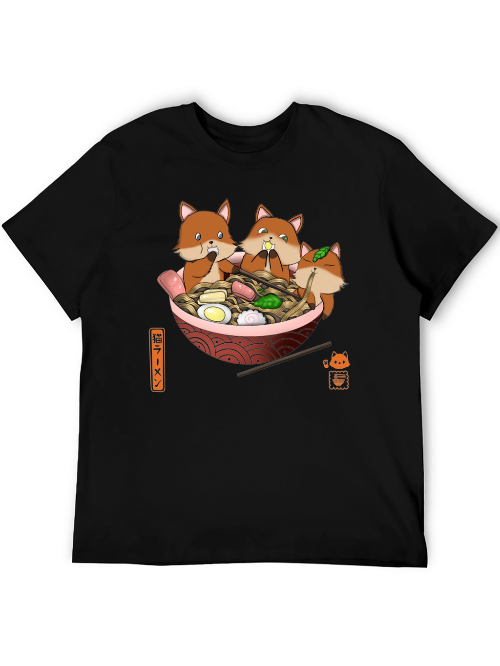 Fox Ramen T-Shirt: Cute Cartoon Graphic Tee