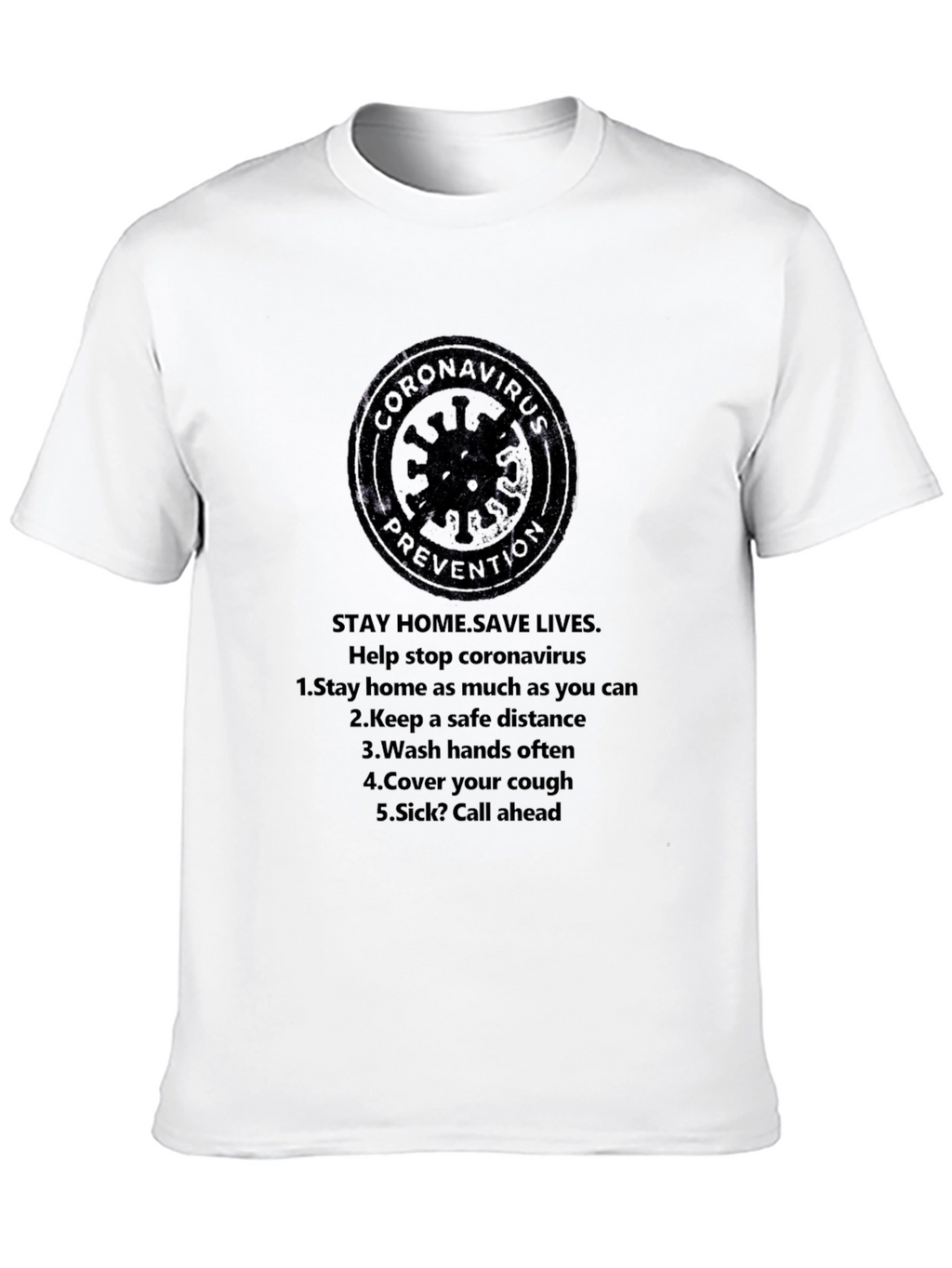Coronavirus Prevention T-Shirt - Stay Safe