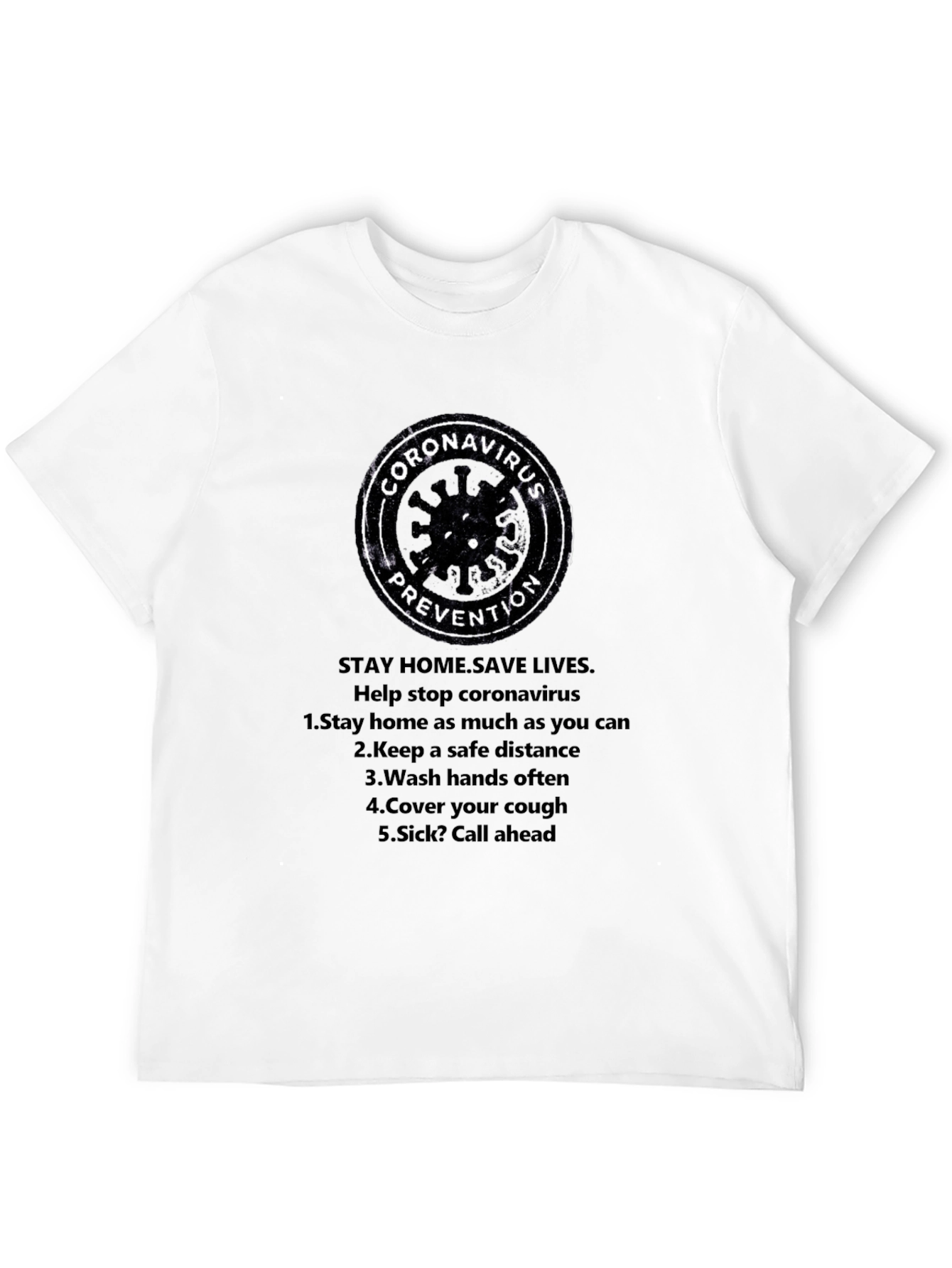Coronavirus Prevention T-Shirt - Stay Safe