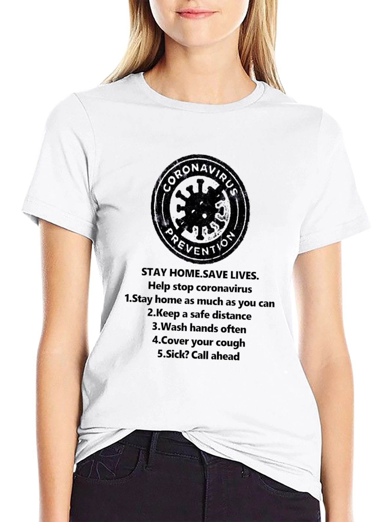 Coronavirus Prevention T-Shirt - Stay Safe