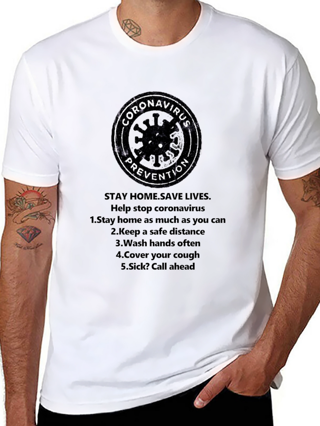 Coronavirus Prevention T-Shirt - Stay Safe