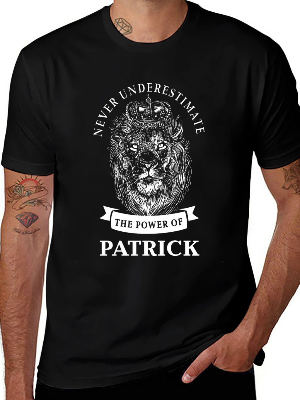 Never Underestimate Patrick Black T-Shirt