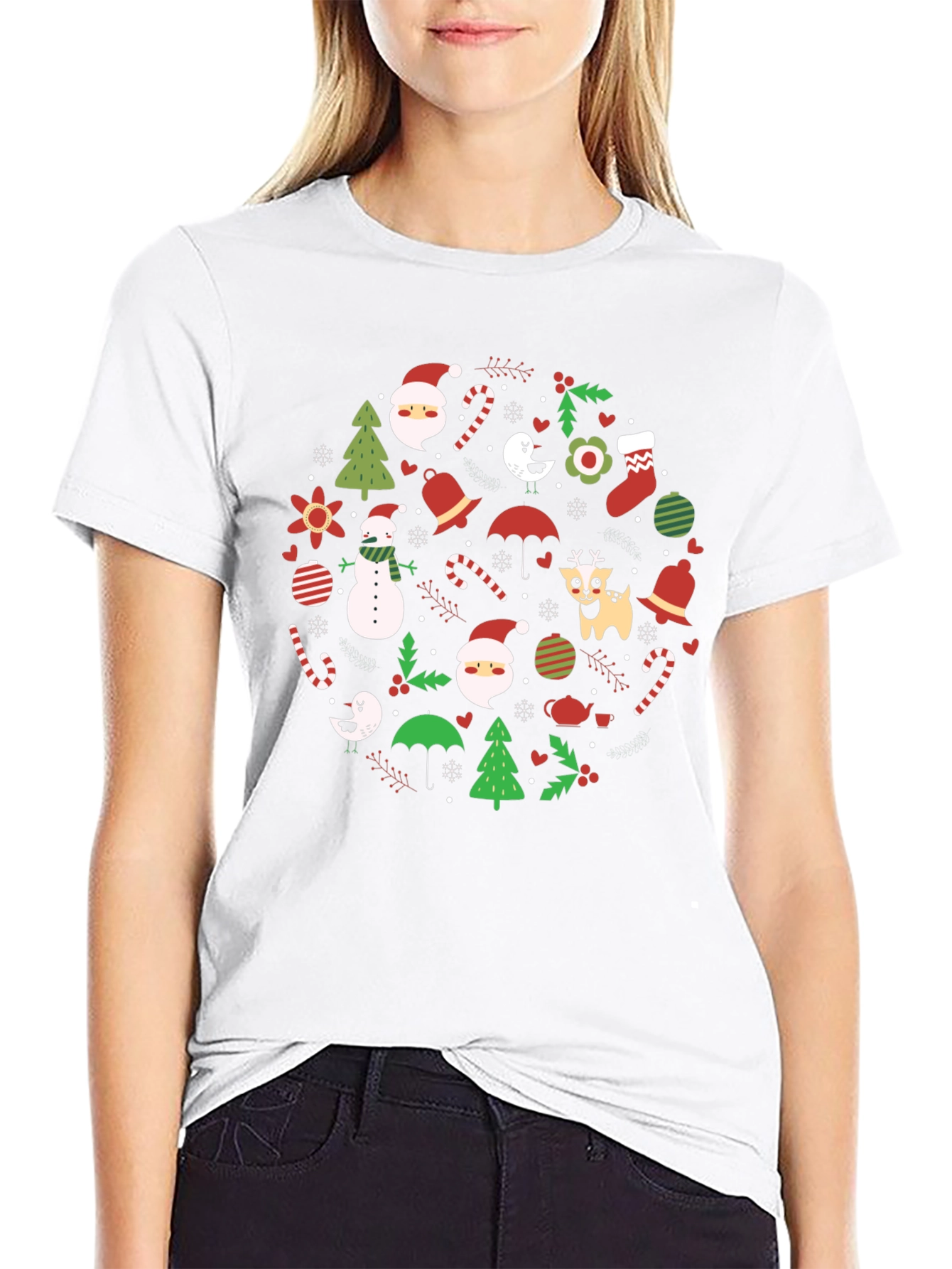 Holiday Cheer Graphic Tee - Christmas Themed T-Shirt