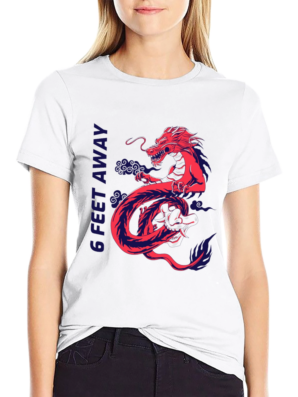 Dragon 6 Feet Away Graphic Tee