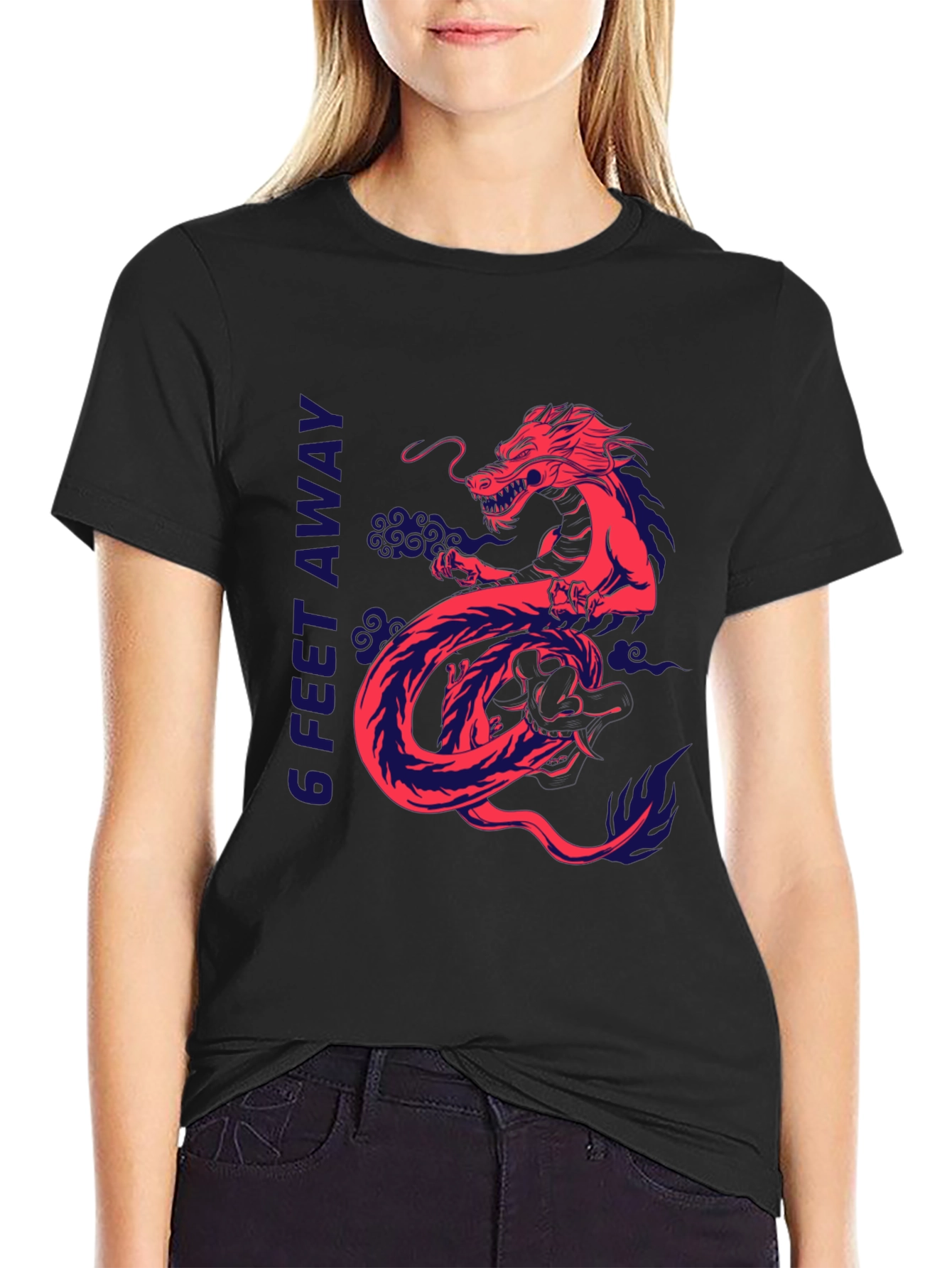 Dragon 6 Feet Away Graphic Tee
