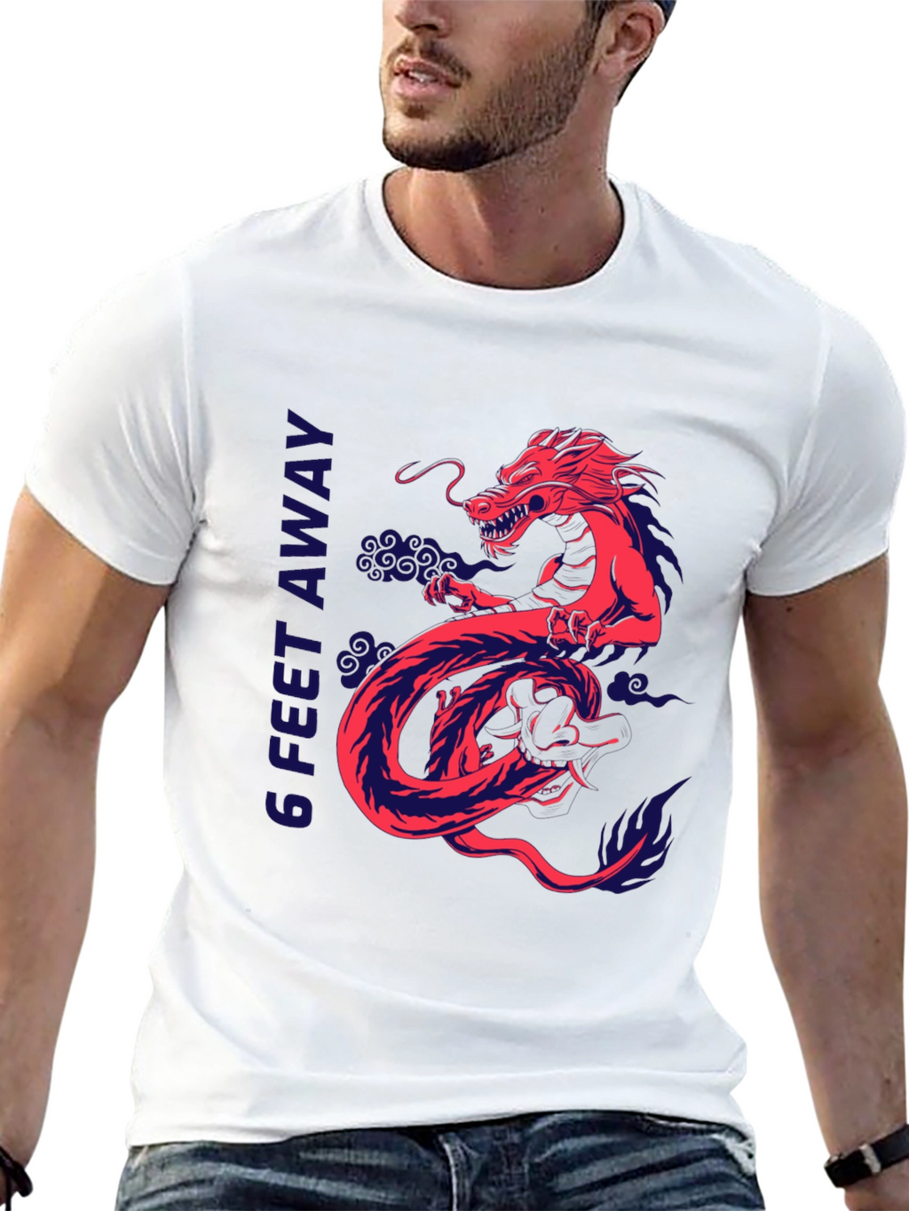 Dragon 6 Feet Away Graphic Tee