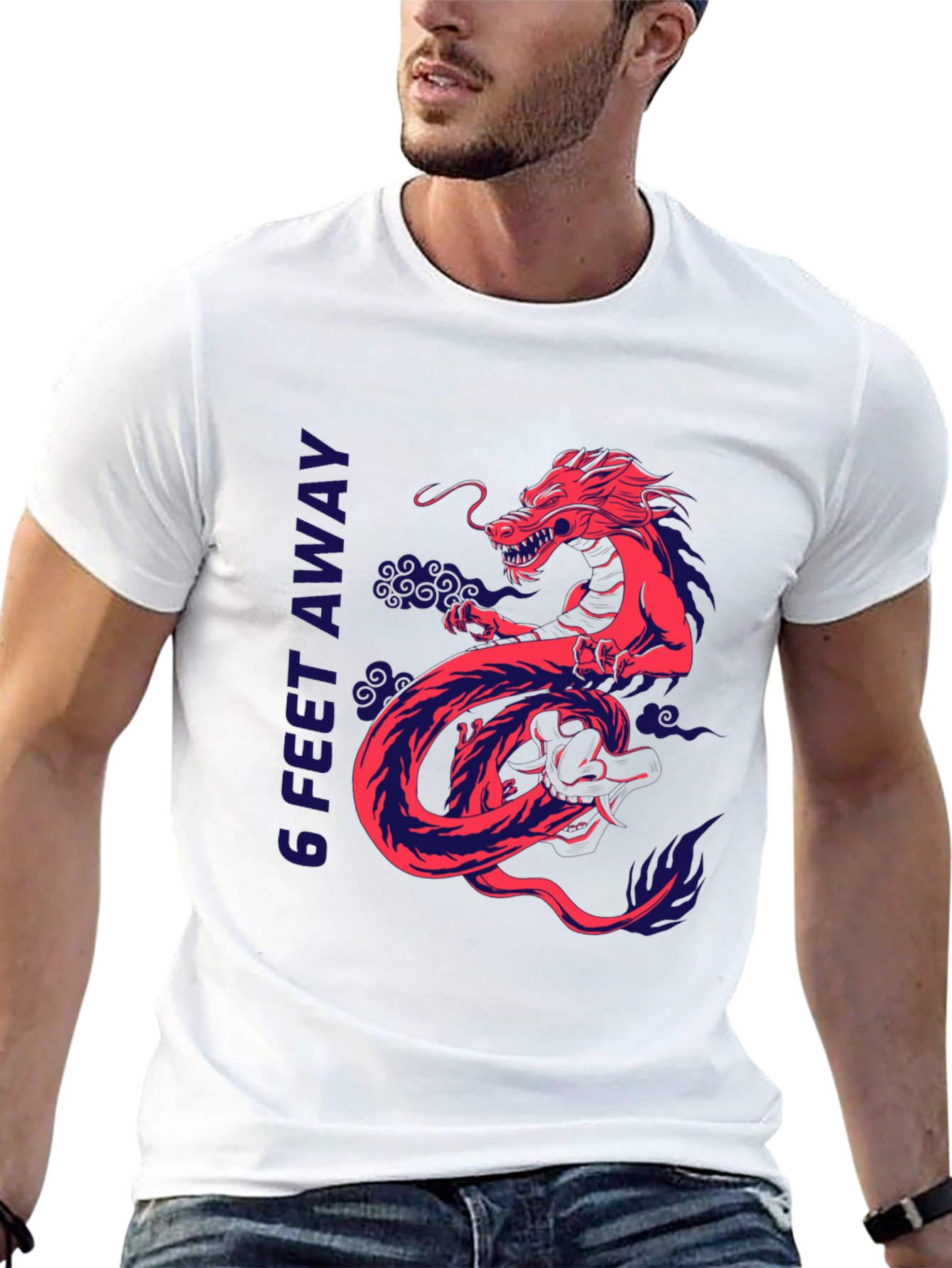 Dragon 6 Feet Away Graphic Tee