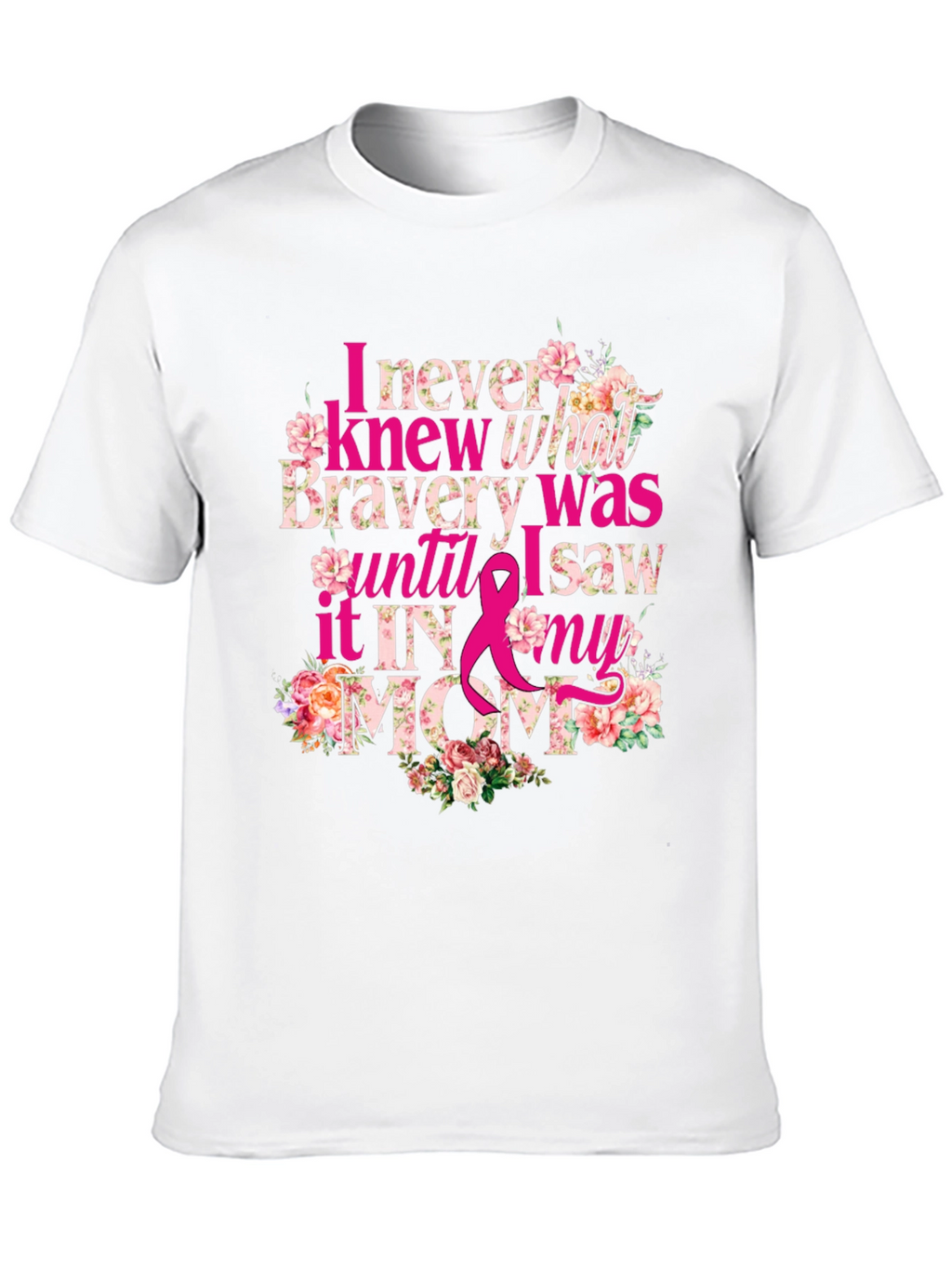 Bravery in My Mom Breast Cancer Awareness T-Shirt