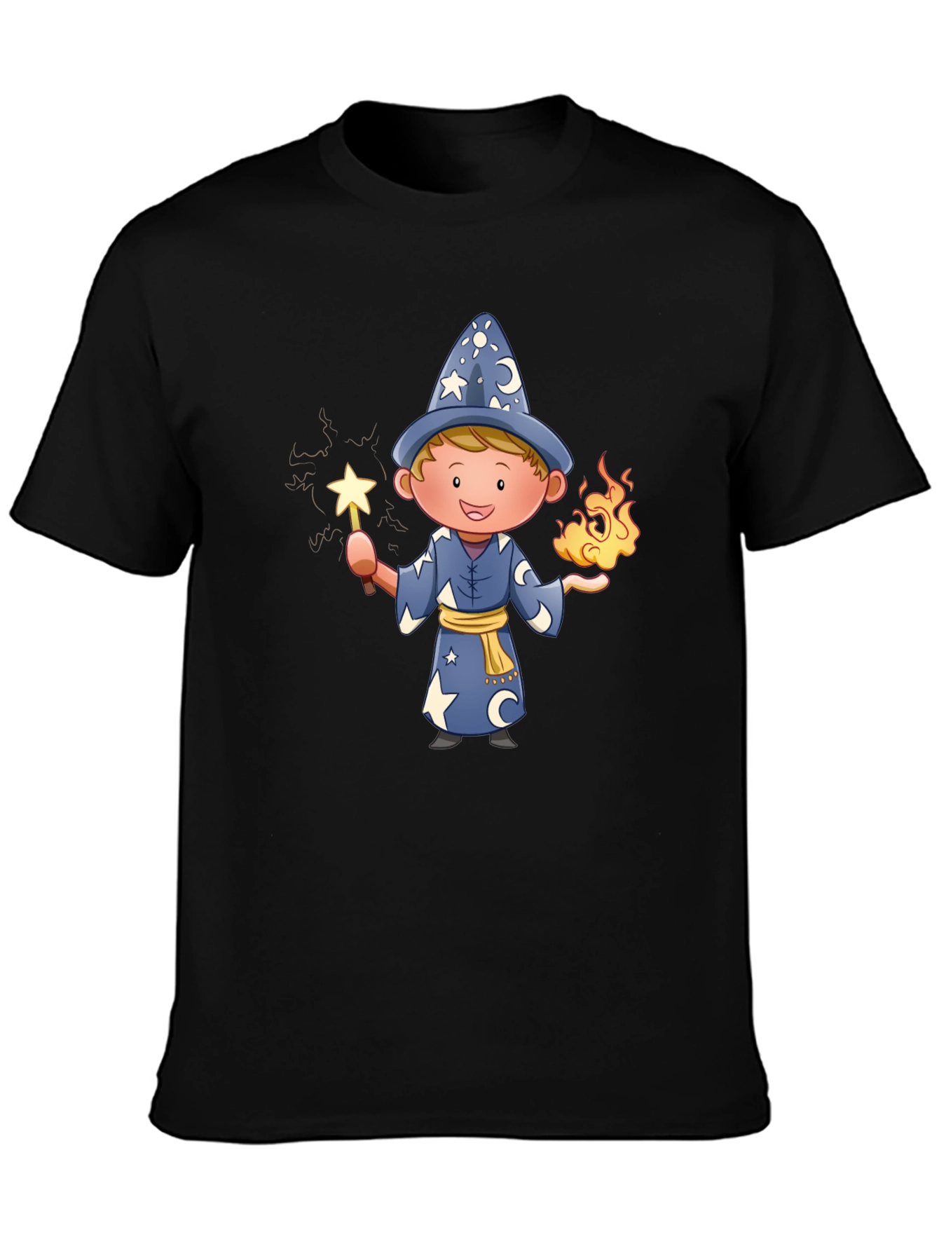 Wizard Graphic Tee - Magical Cartoon Design