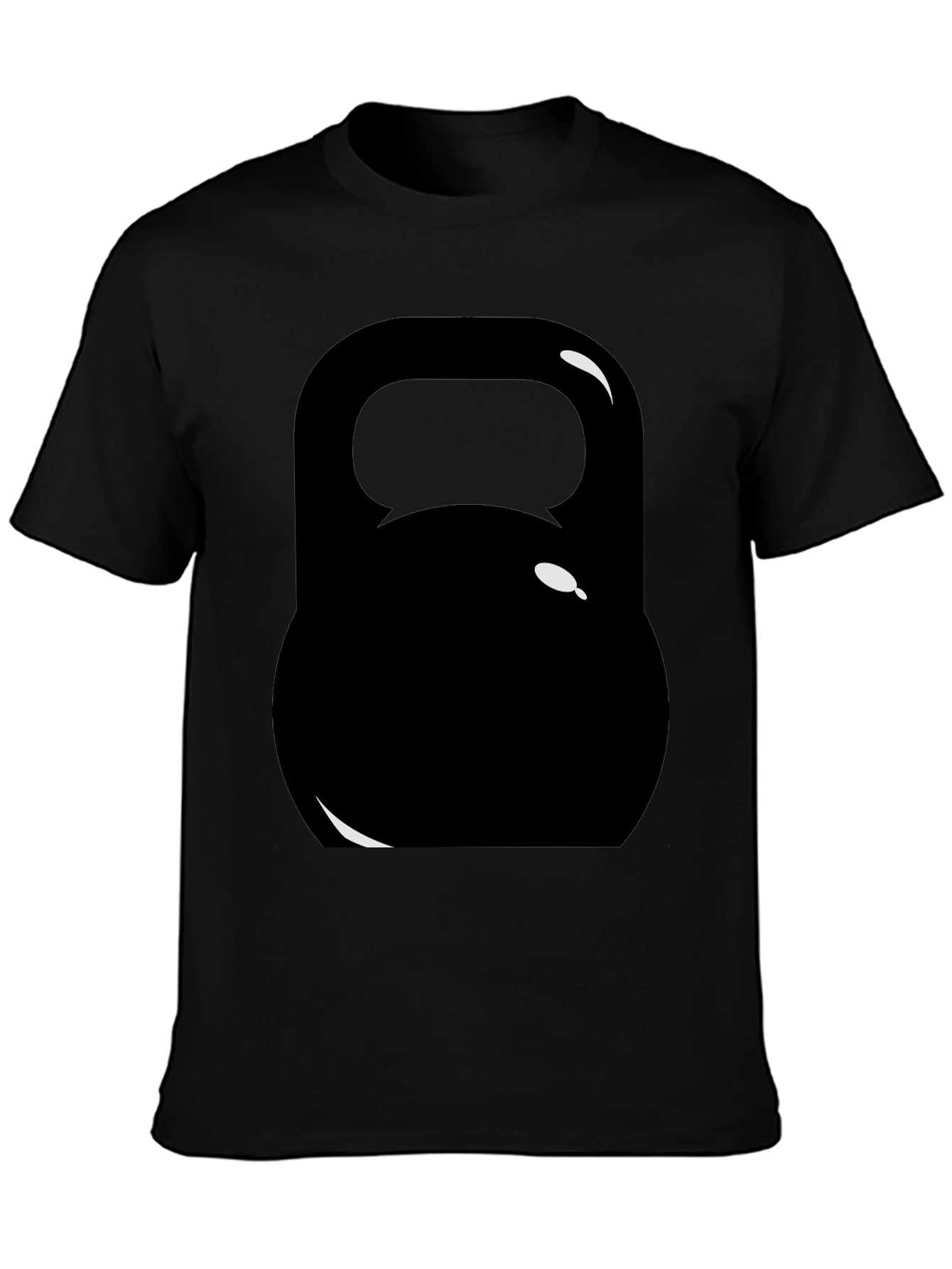 Black Kettlebell Graphic Tee - Workout Ready!