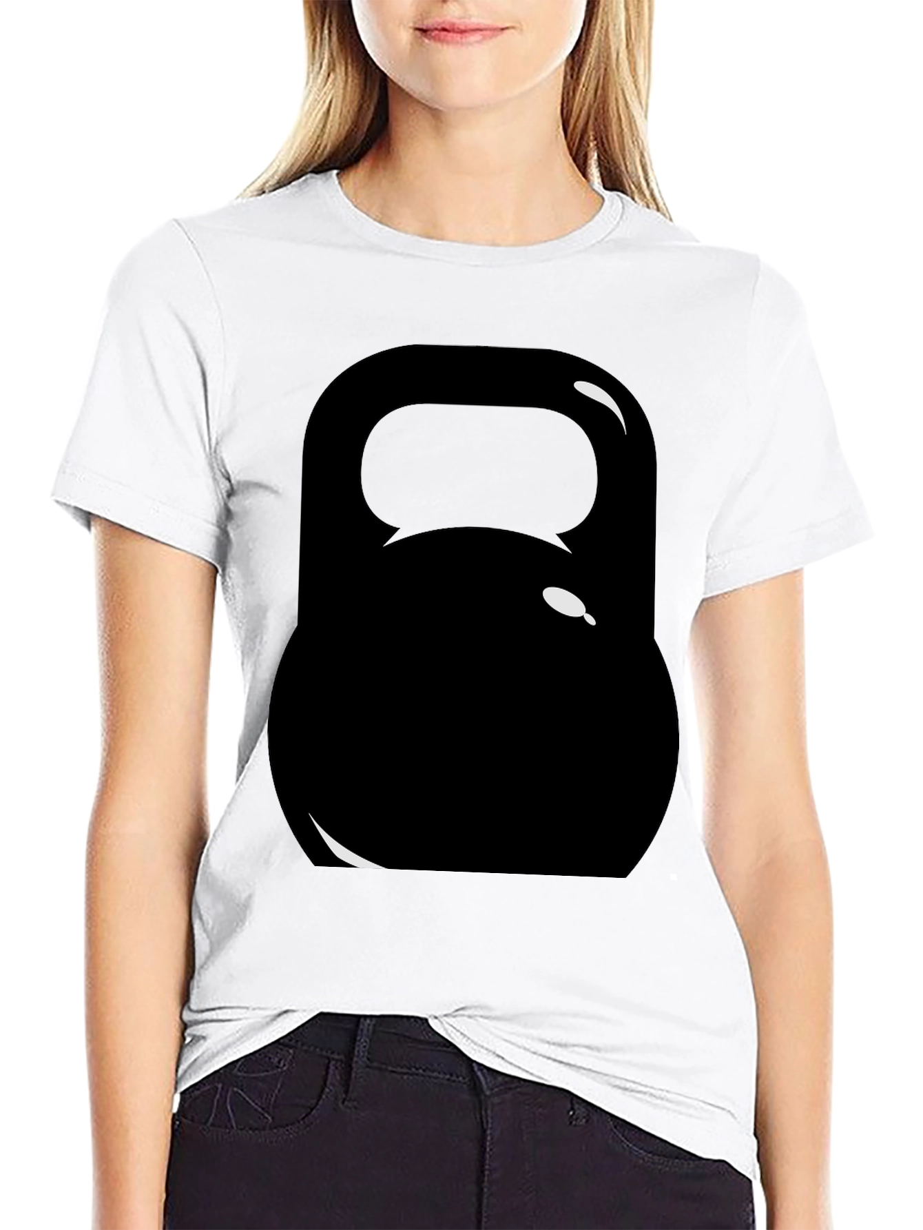 Black Kettlebell Graphic Tee - Workout Ready!
