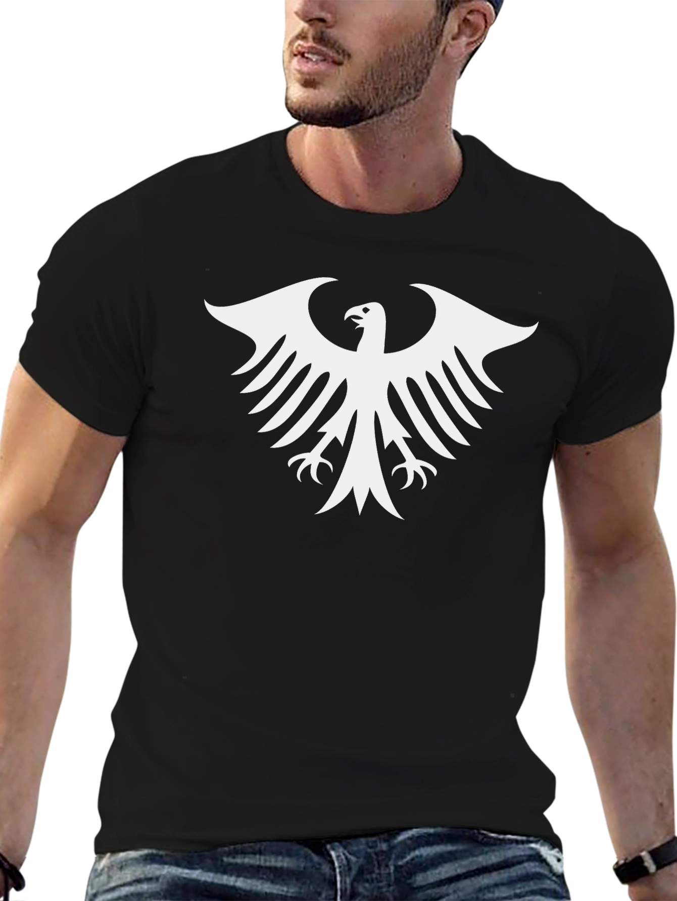 Black Eagle Crest Graphic T-Shirt