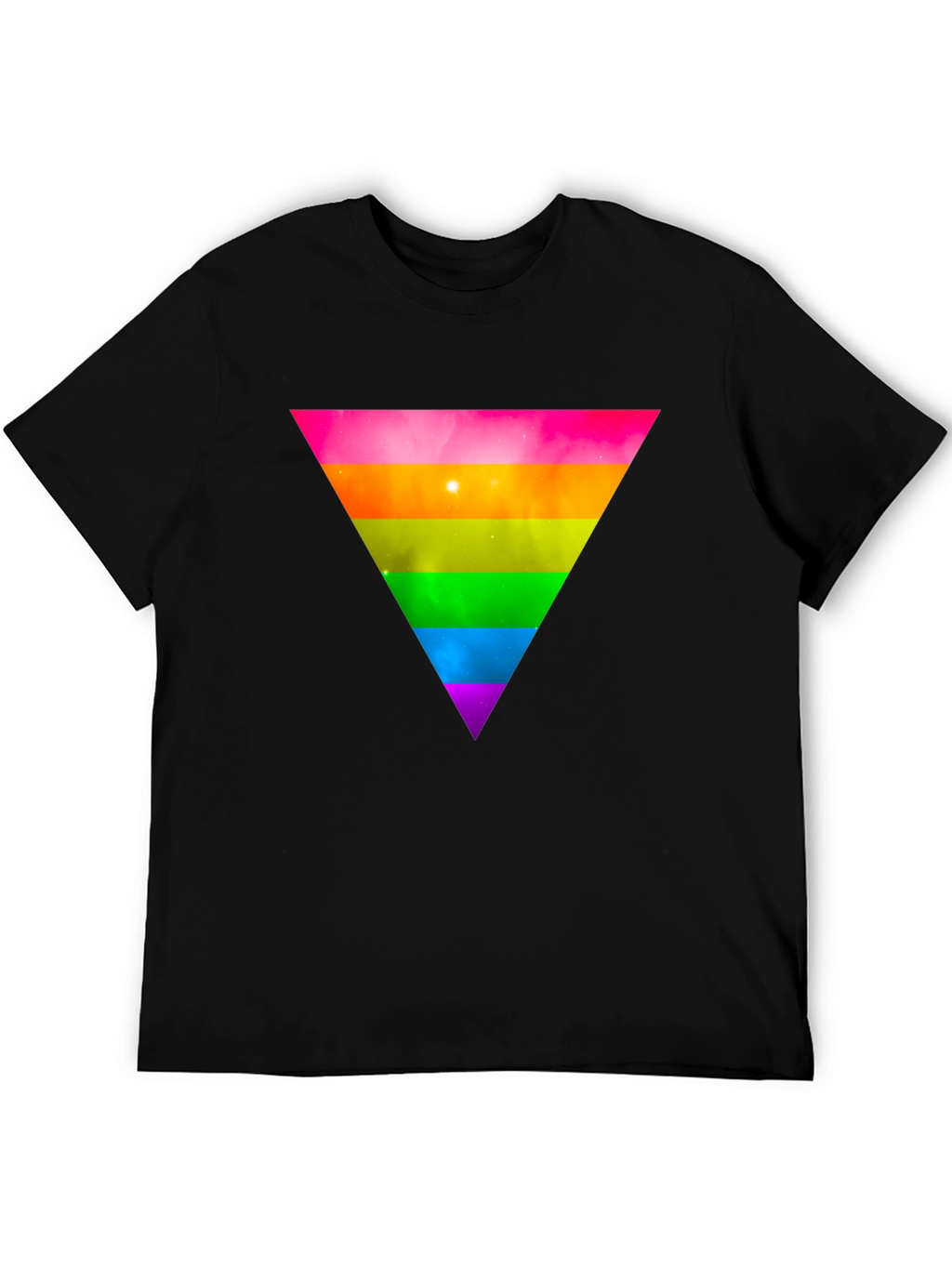 Rainbow Triangle Black T-Shirt - Stylish Graphic Tee