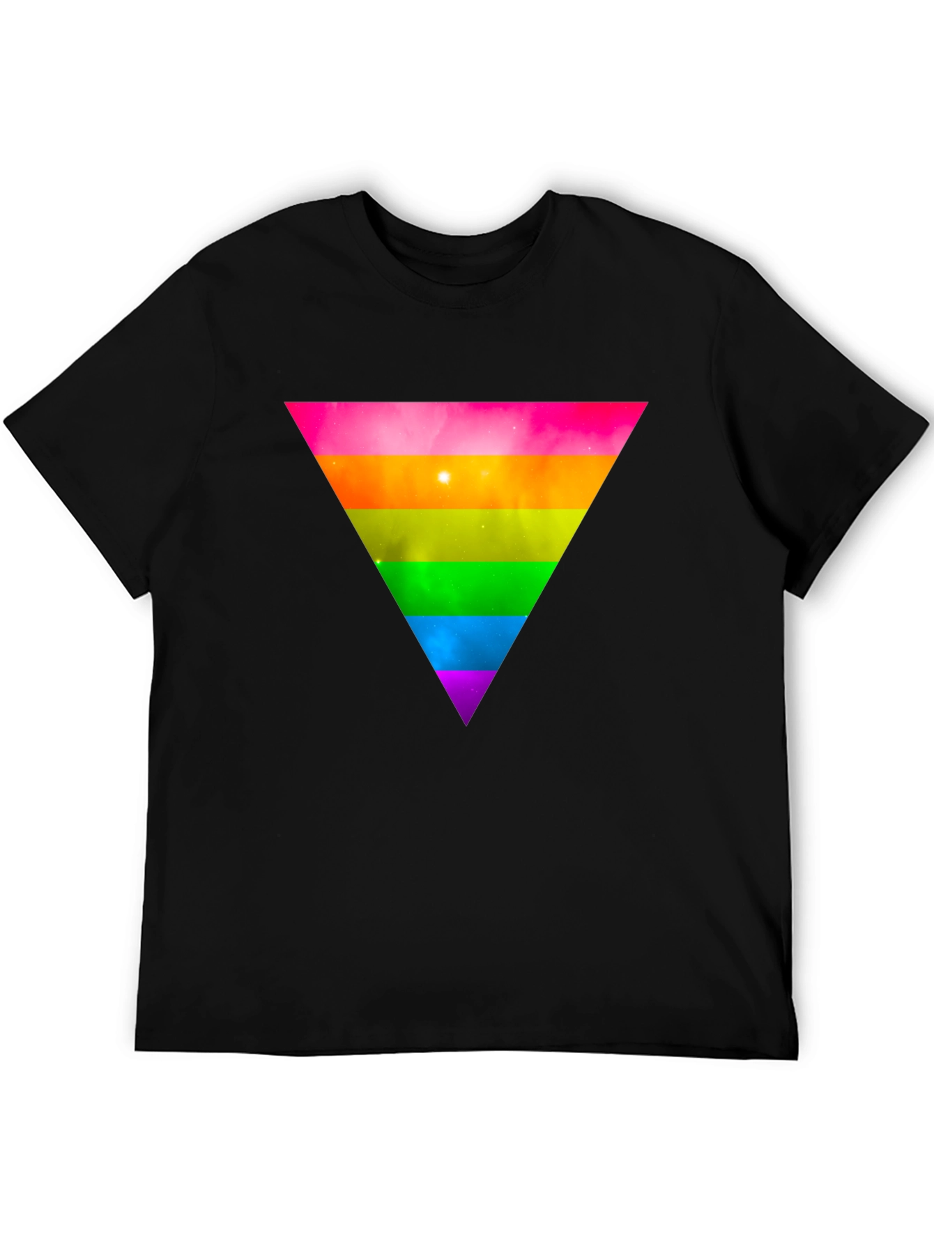 Rainbow Triangle Black T-Shirt - Stylish Graphic Tee