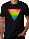 Rainbow Triangle Black T-Shirt - Stylish Graphic Tee