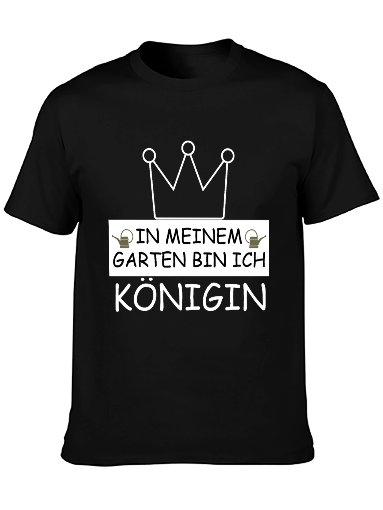 Gardening Queen T-Shirt - Black Graphic Tee